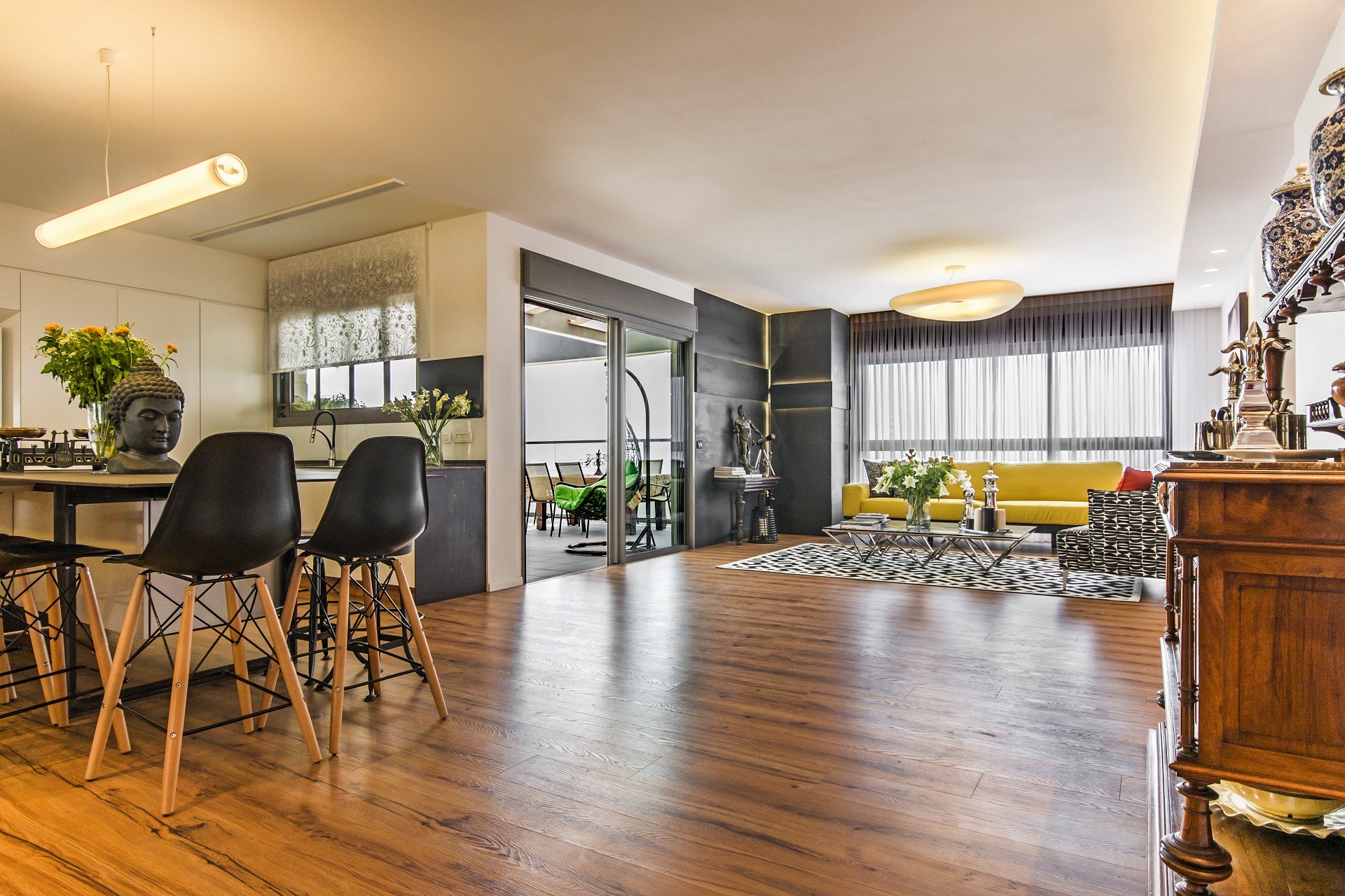 2016 年完成的 Hod Hashron 顶层公寓室内设计-5