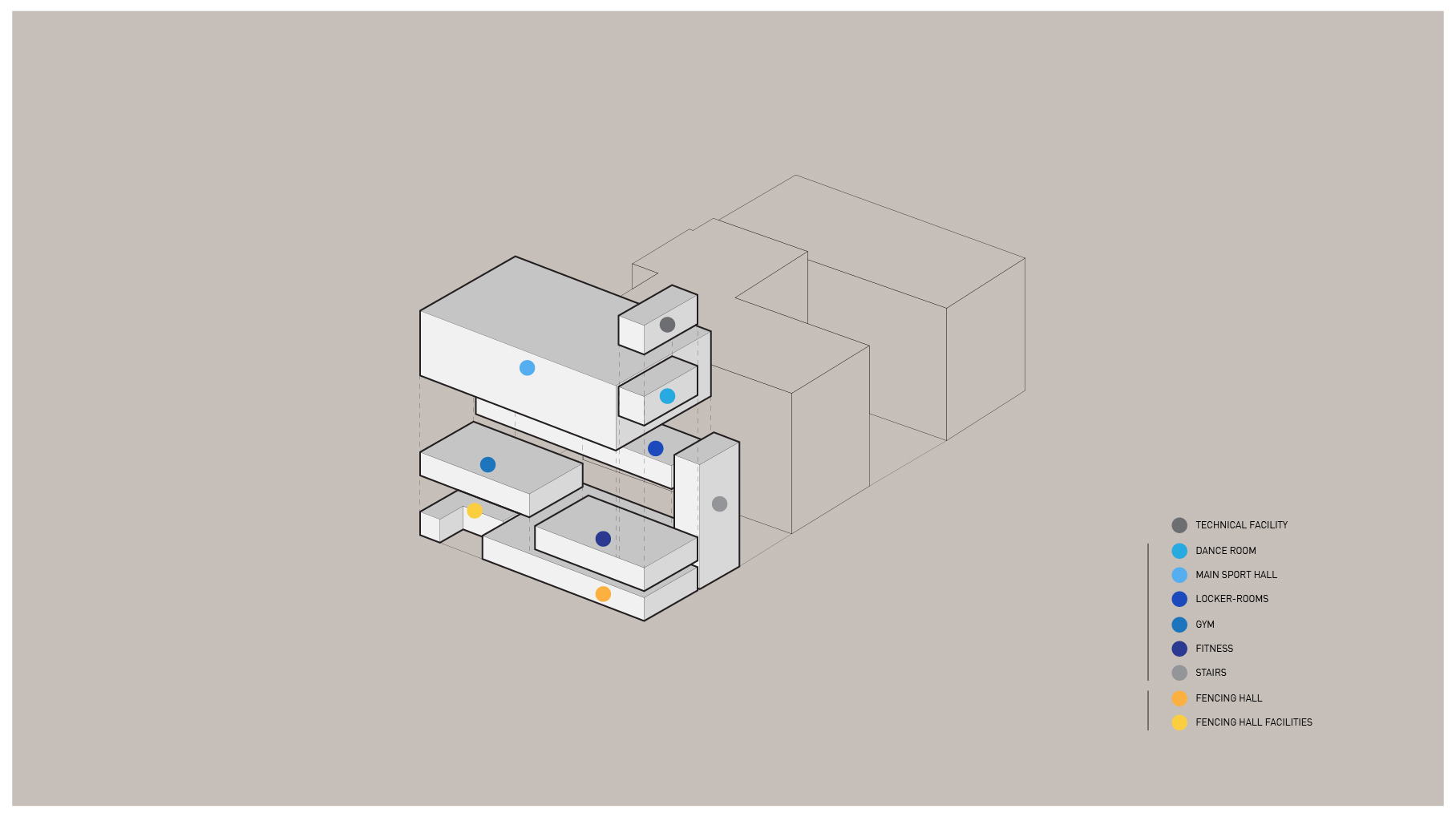 弗罗茨瓦夫市第 5 学校团体带击剑厅的混合运动场馆-11