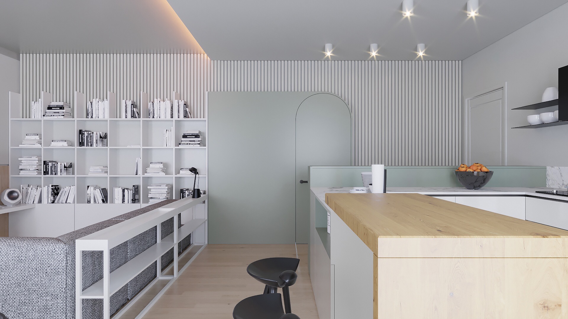 意大利湖畔公寓的现代翻新-5