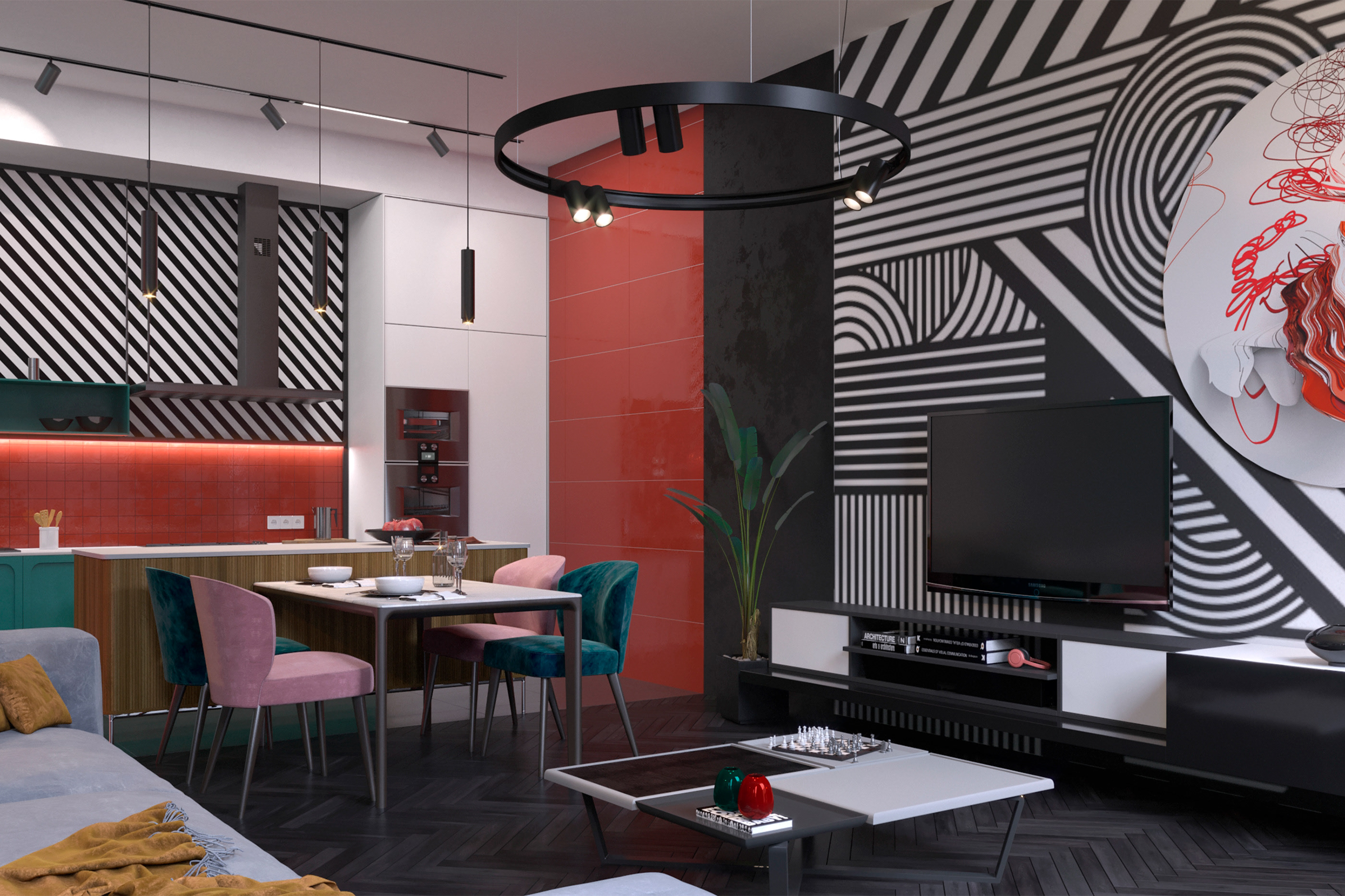 黑白对比的现代家居设计-3