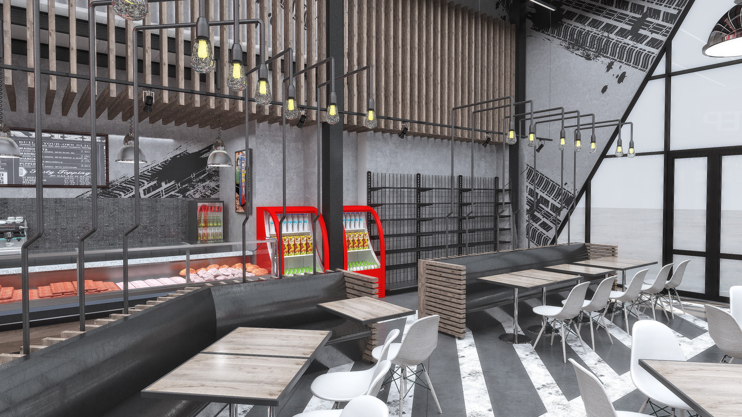 2017 年建设的内夫特马加尔石油公司加油综合体商店室内设计-3