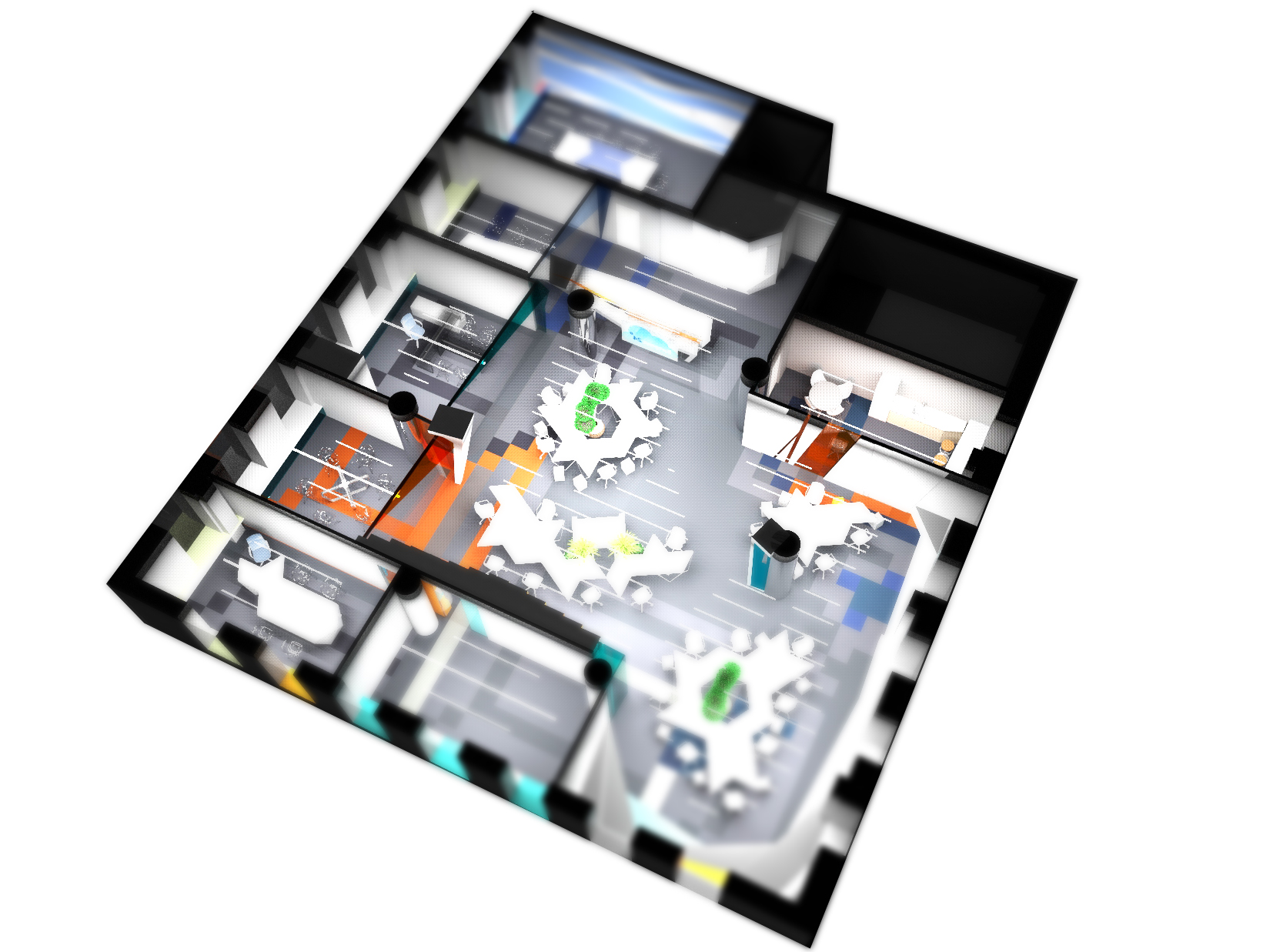 莫斯科 1S-Bitrix 办公室 | 几何艺术与光影的完美结合-32