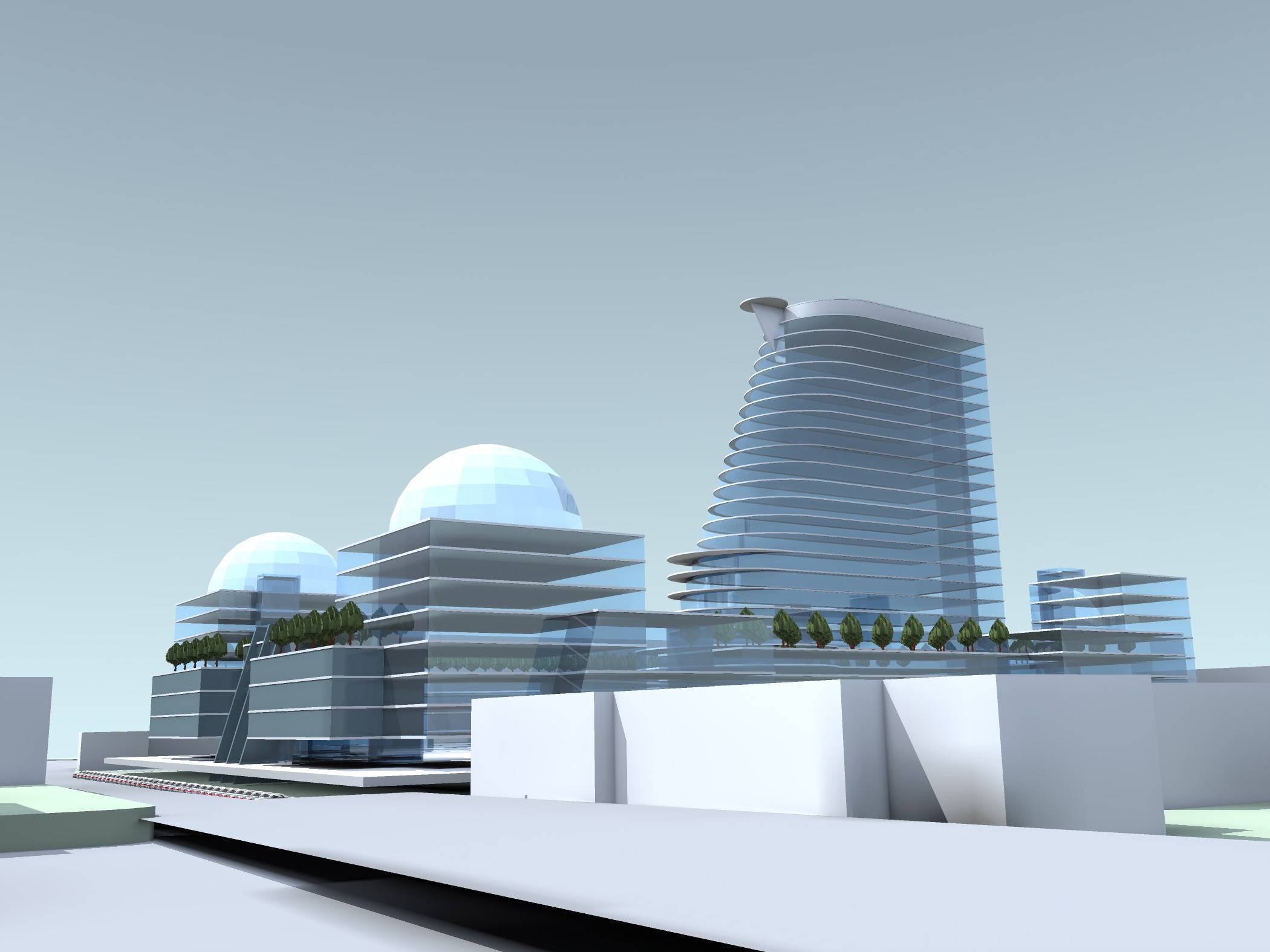 2006 年未实现的公共空间设计 | 多功能建筑在图波列夫河畔-5