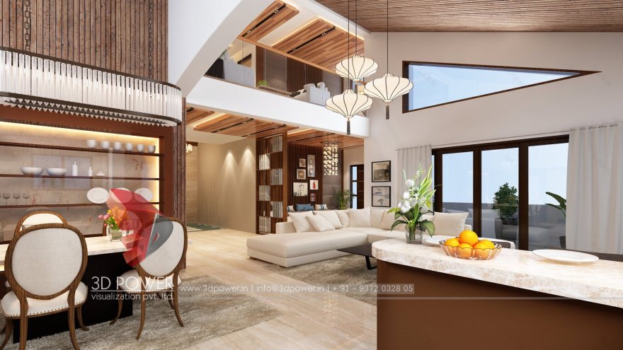 3D 室内设计案例 | 单家庭住宅的精致室内空间-5