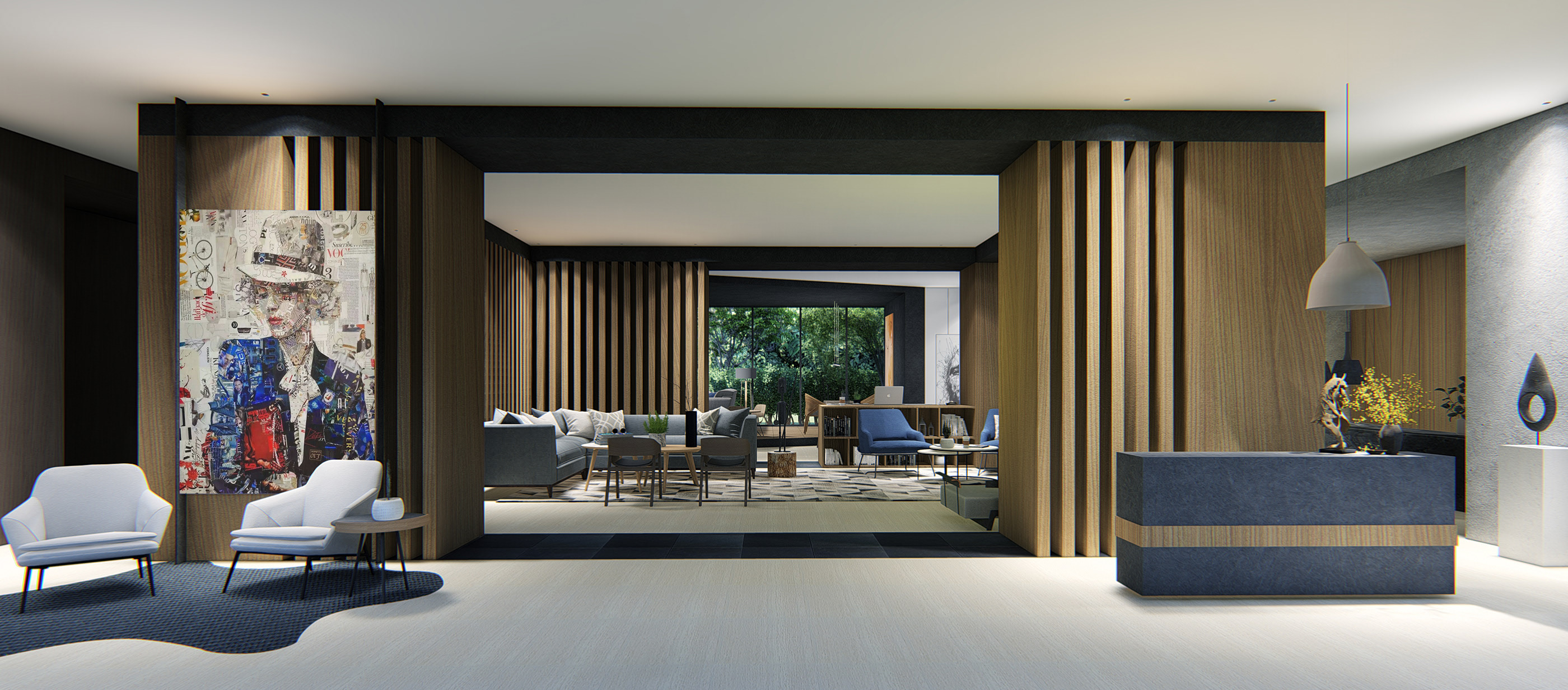 Hilton lobby renovation / Michigan, USA-2