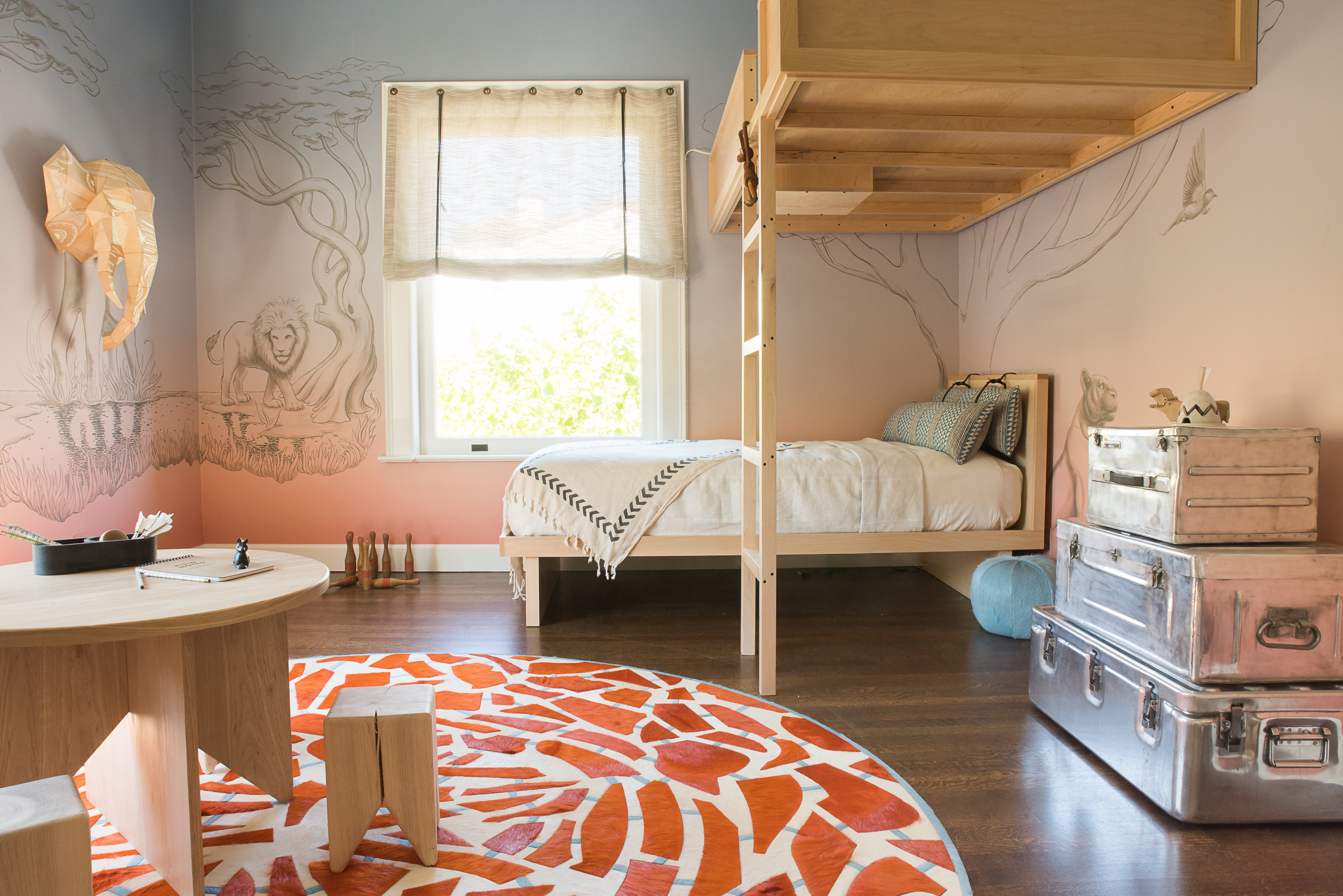 加州设计师打造惊艳的非洲主题儿童卧室-0