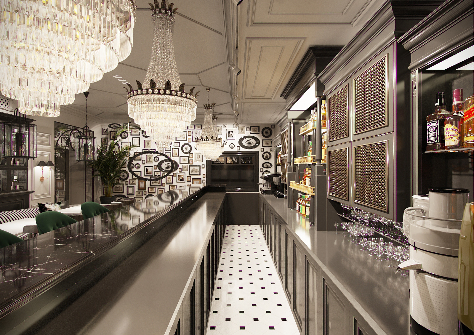 2016 年完成的“黑手党”餐厅室内设计案例-12