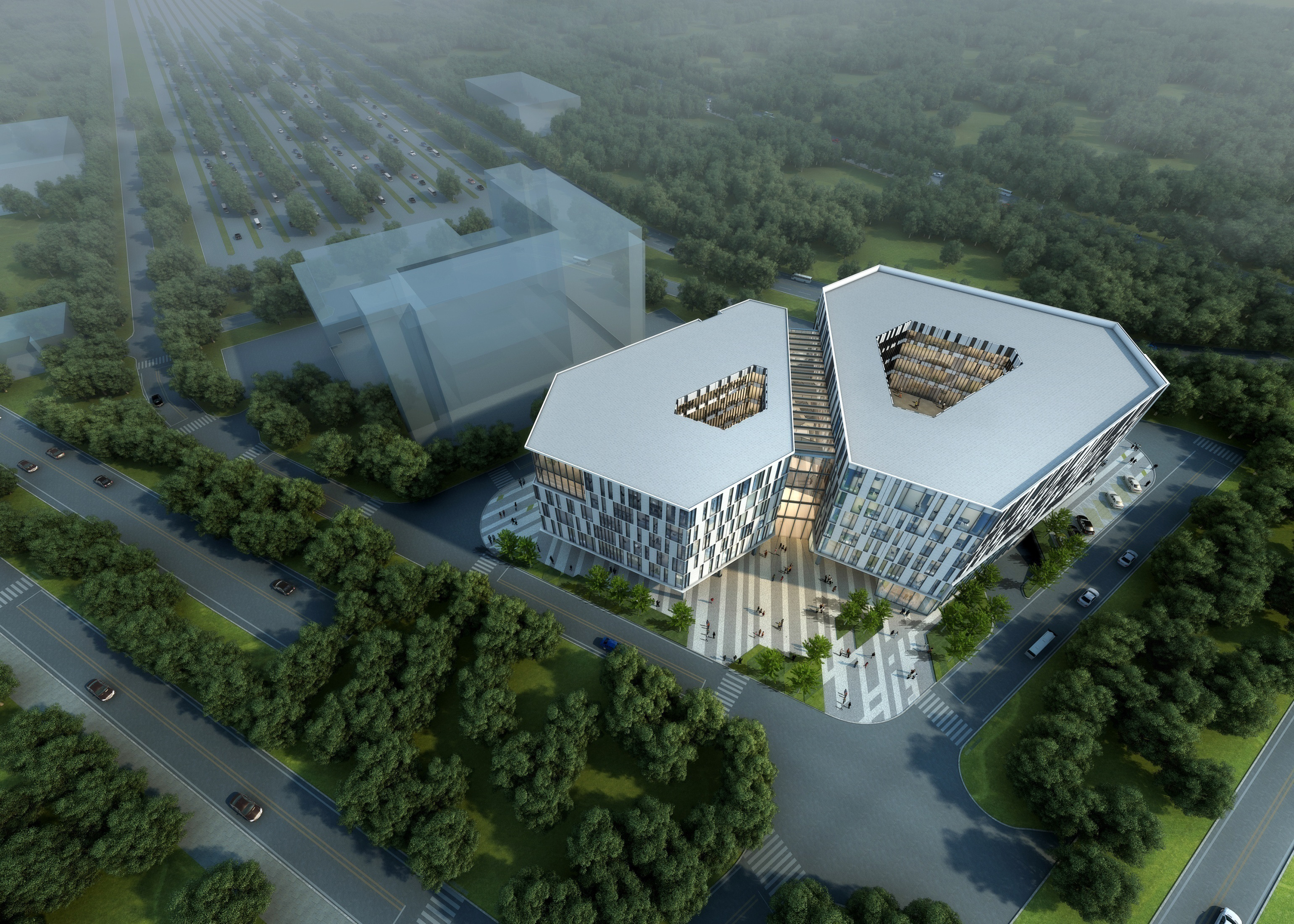 意式 grid 设计理念融入 CCB 深圳湾办公楼-1