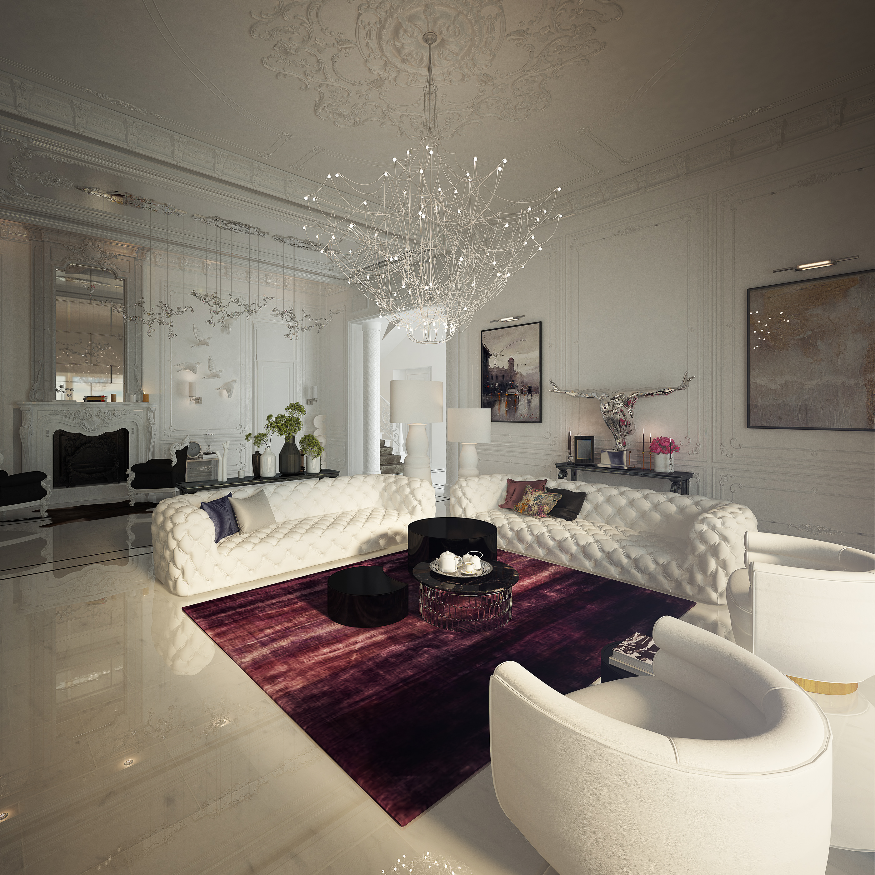 乌克兰基辅 600 平米私人住宅室内设计-6