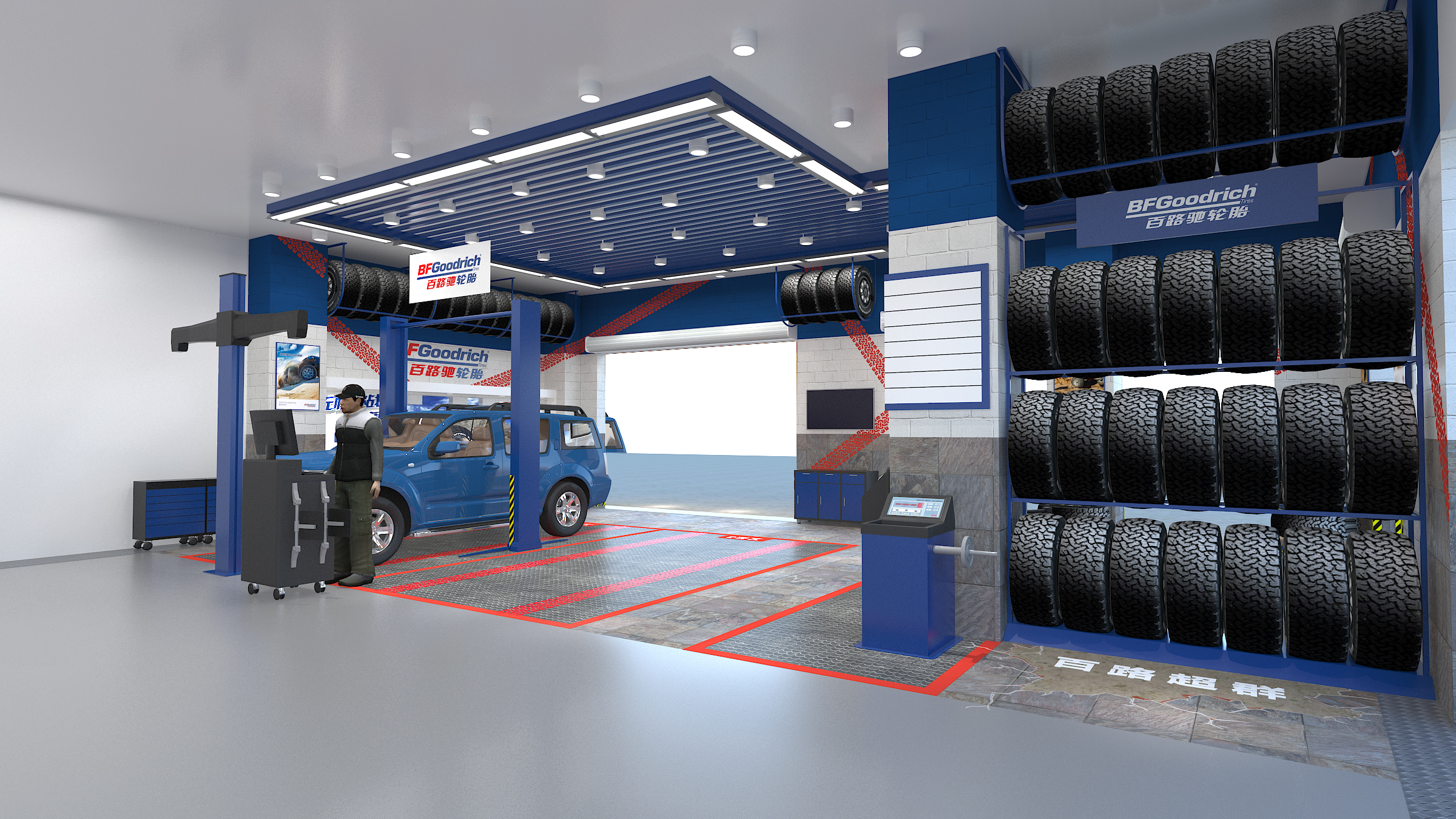 BFG 轮胎商店零售空间设计 | 现代工业风-8