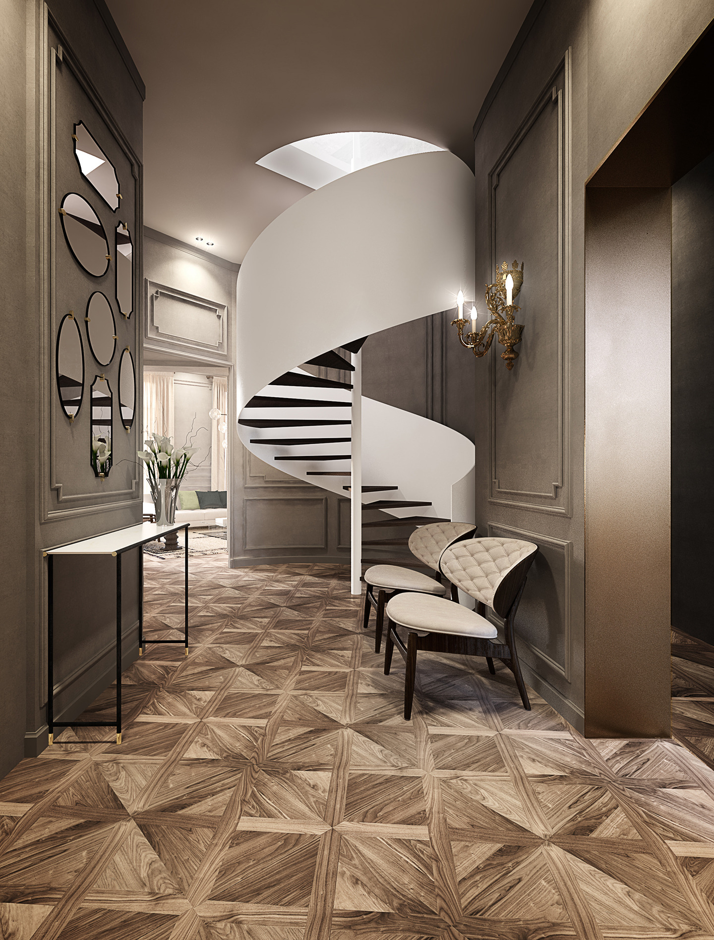 巴黎复式公寓 | 古老建筑中的现代居住艺术-1