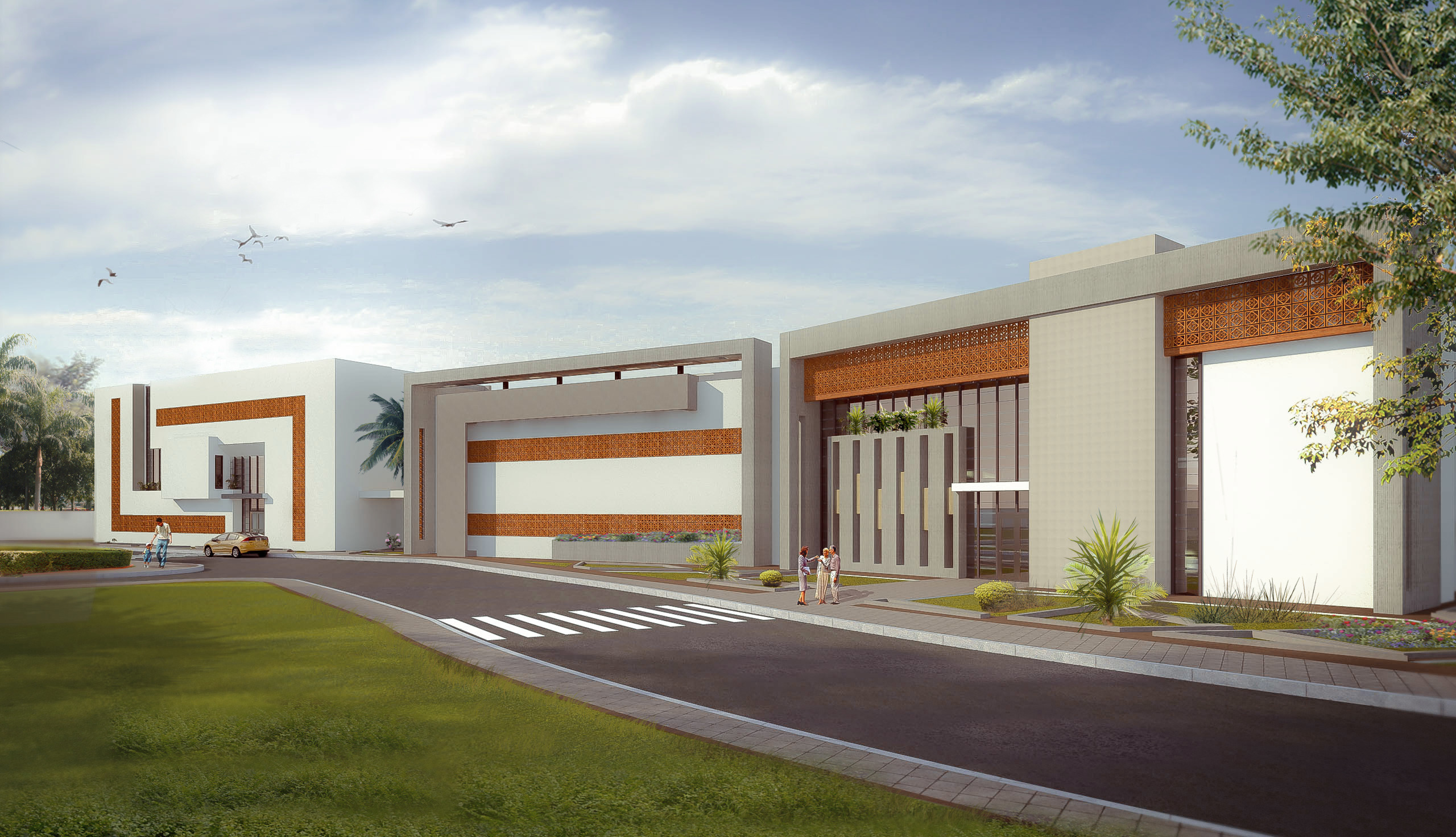 和谐共生的医疗教育中心设计-1