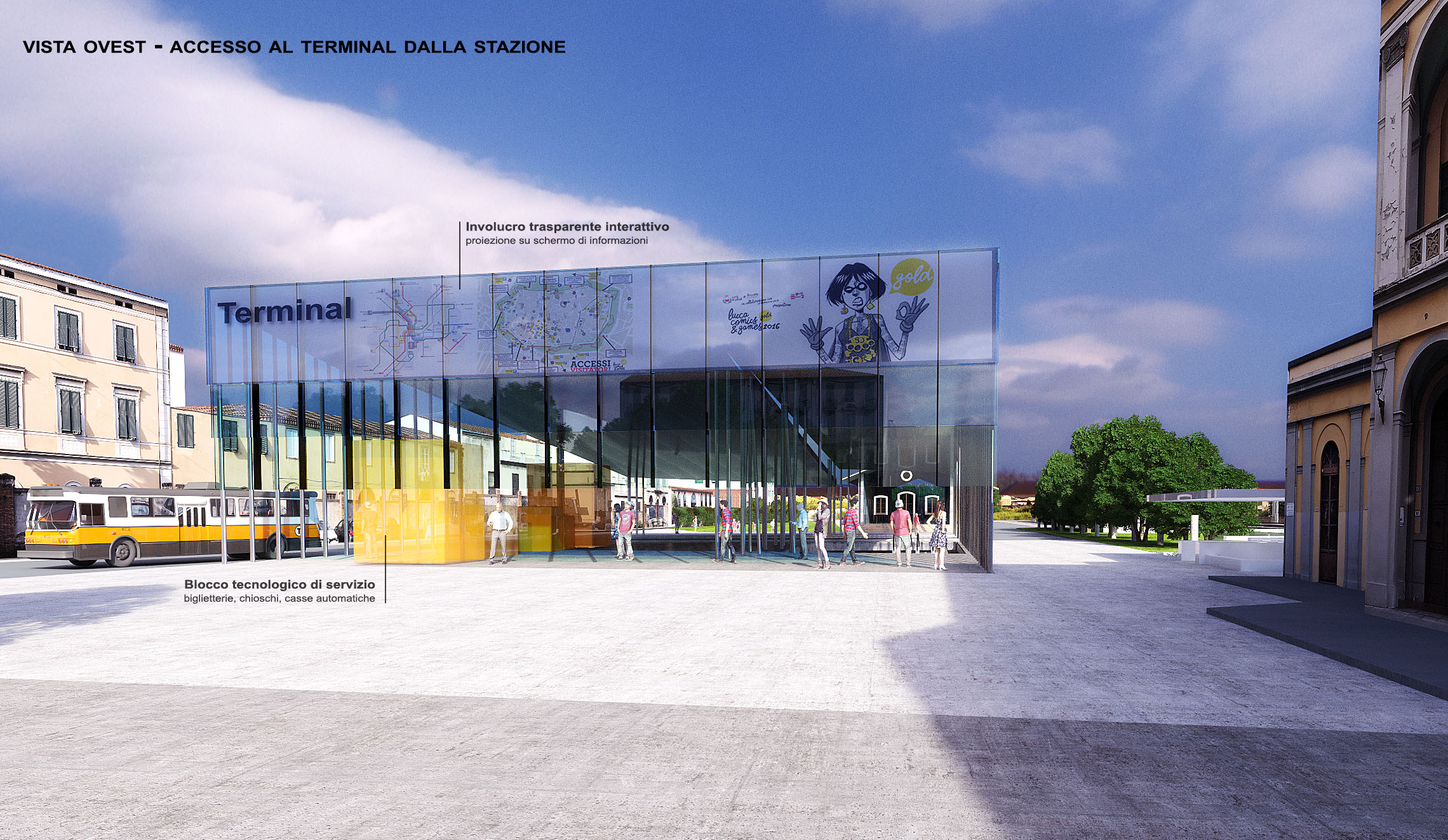 意大利卢卡火车站旁的多功能公共空间设计-15