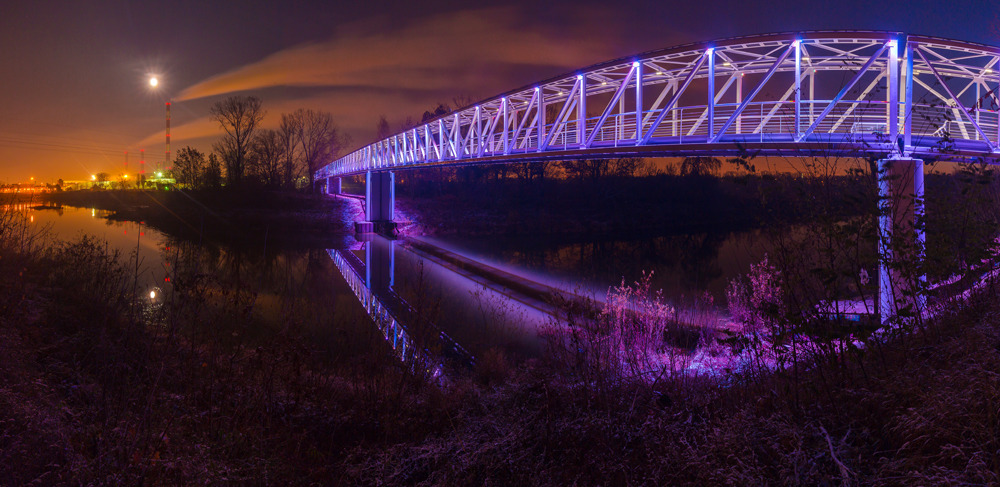 波兰华沙Żerańskiej 桥 LED Platek 照明设计-17