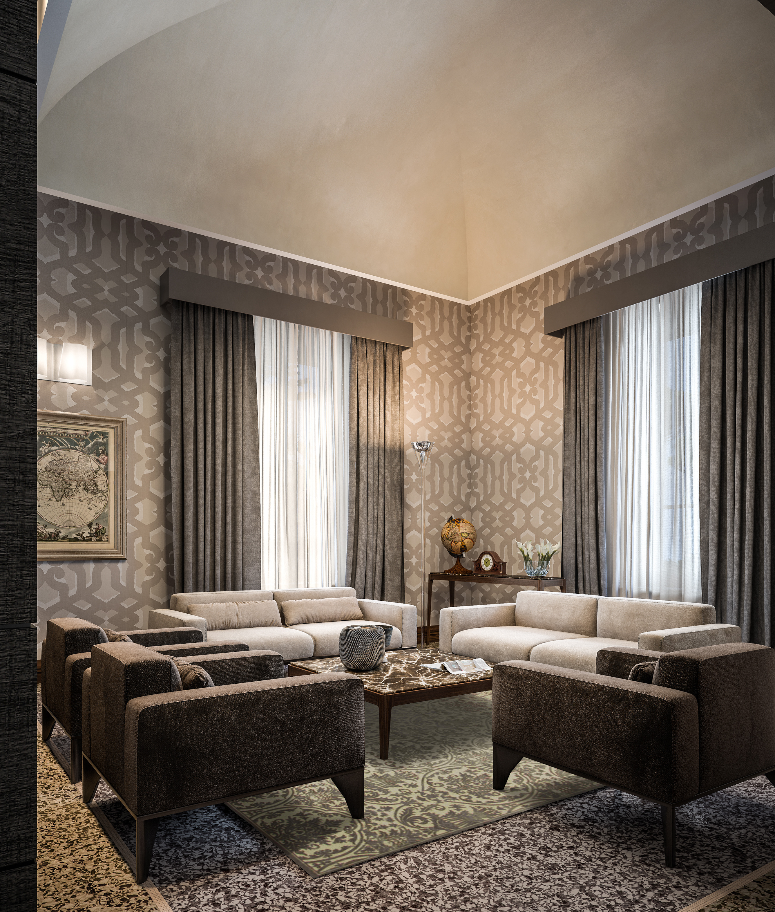 意大利罗马使馆别墅室内设计-43