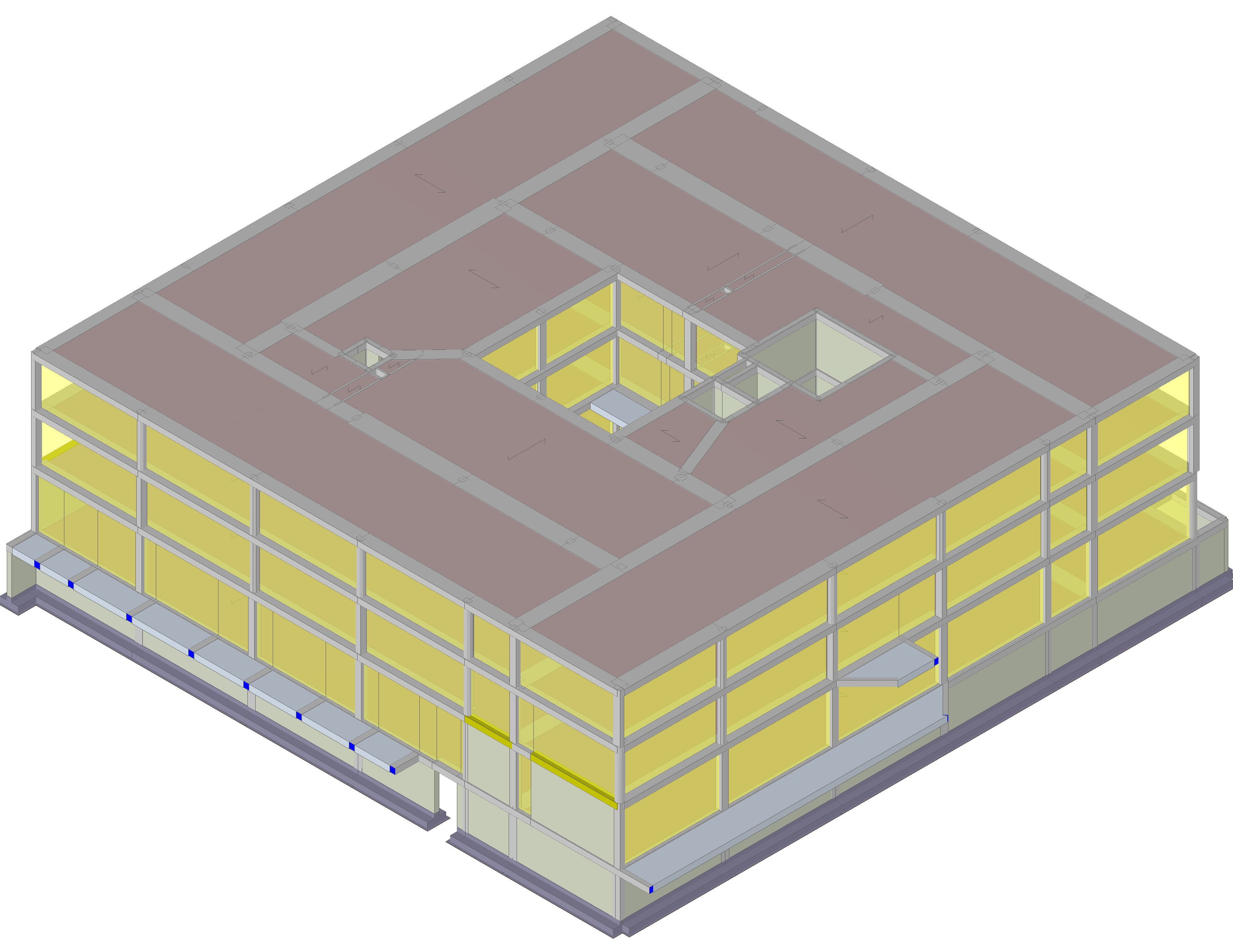 维斯塔 3D 一号,维斯塔 3D 二号,维斯塔结构,基础,第一层楼板,第二层楼板,第三层楼板-3