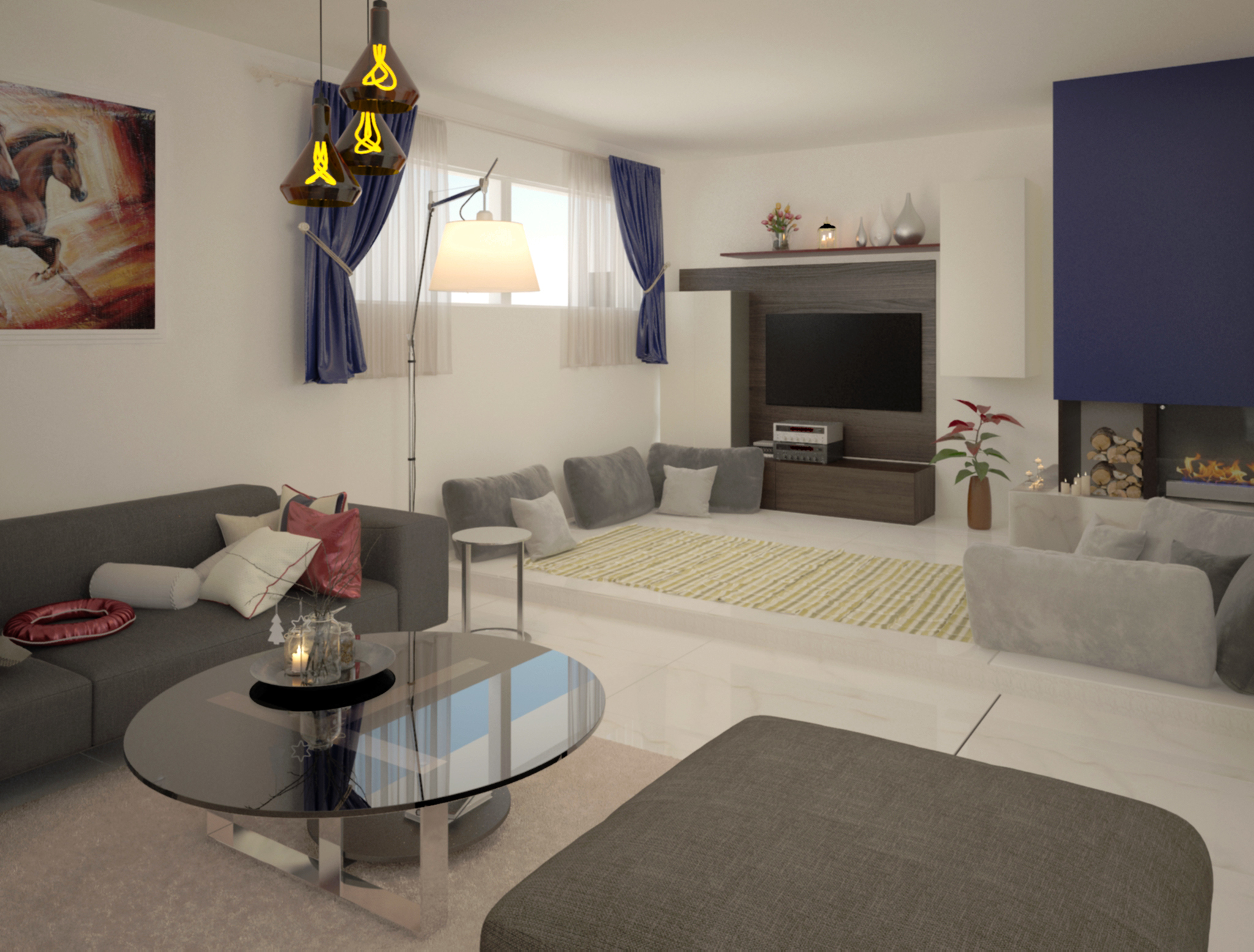 现代简约客厅设计案例-35