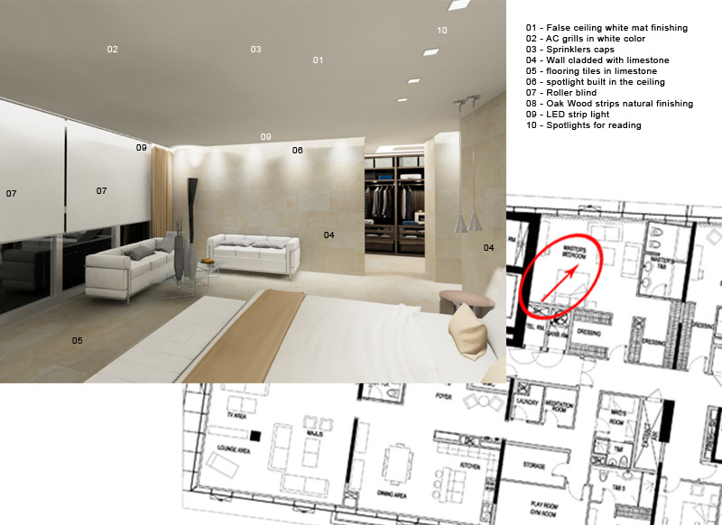 迪拜豪华顶层公寓室内设计-47