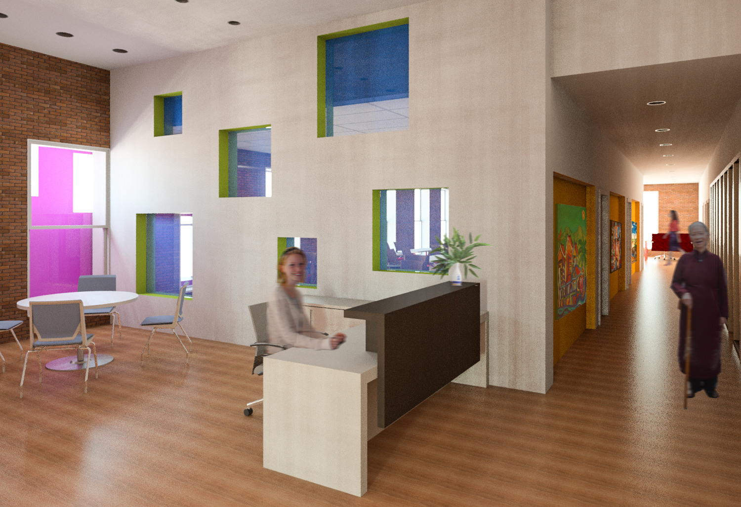 缤纷多元的南费城移民社区健康中心设计-29