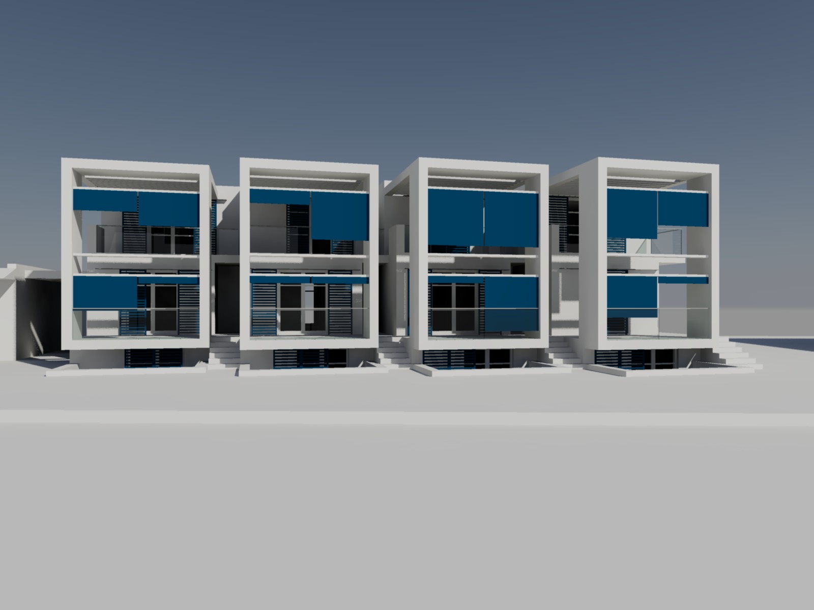 意式四层联排别墅设计-7