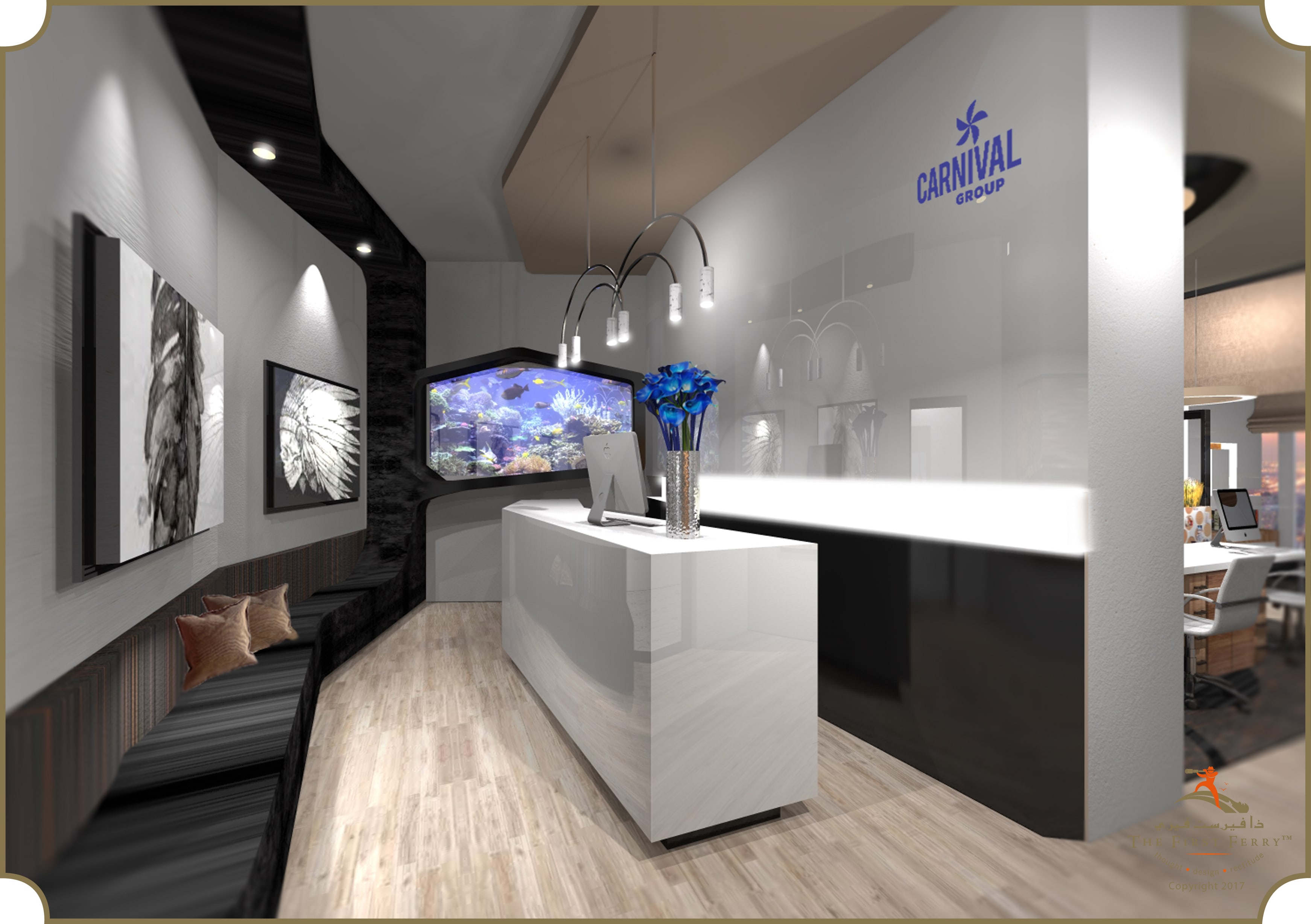 迪拜 binary tower 奢华办公空间设计-3