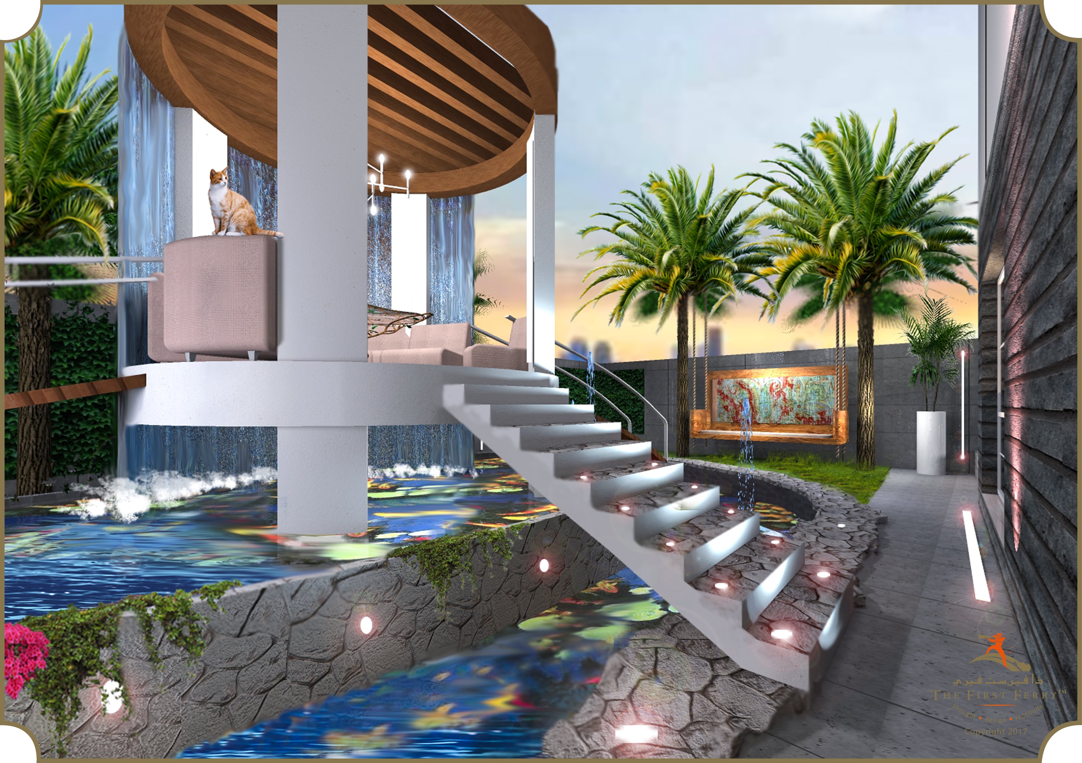 阿联酋沙迦别墅 | 现代与自然的和谐共生-3