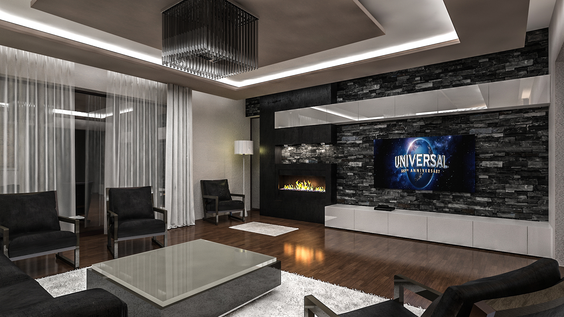 现代简约客厅设计案例-19