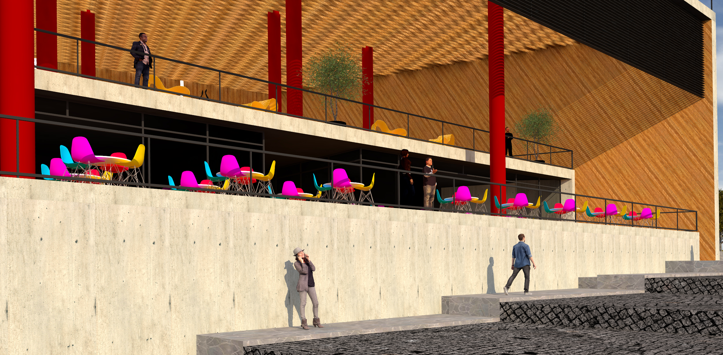 热带气候下的半开放式影院设计——以 Rwanda 的 King's Palace 为灵感-13