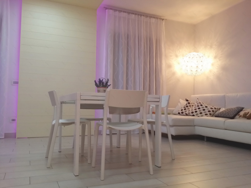 2014 年完工的个性化厨房玻璃面板装饰公寓室内设计案例-10