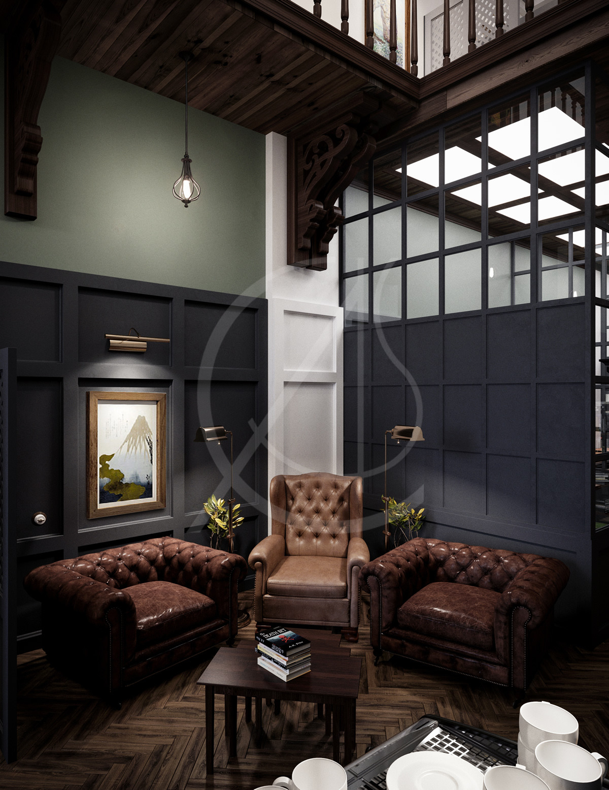 英伦风融合沙特文化，打造校园热点学生咖啡厅-9