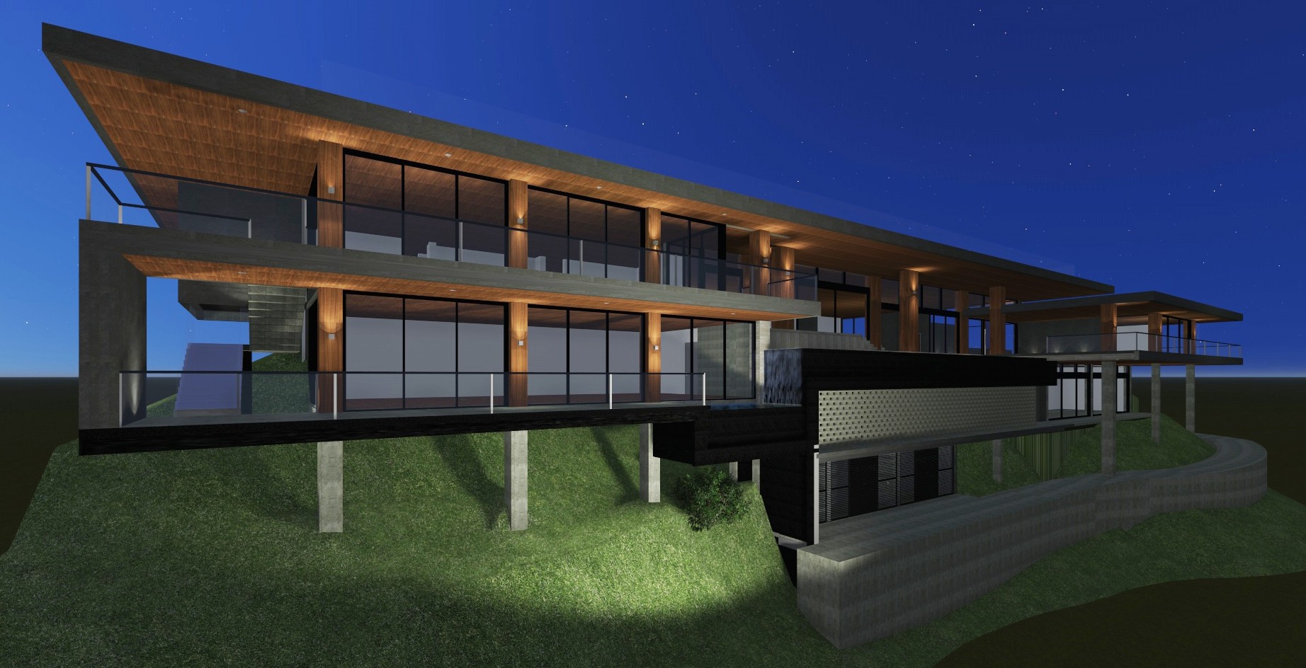 山间周末度假屋设计-6