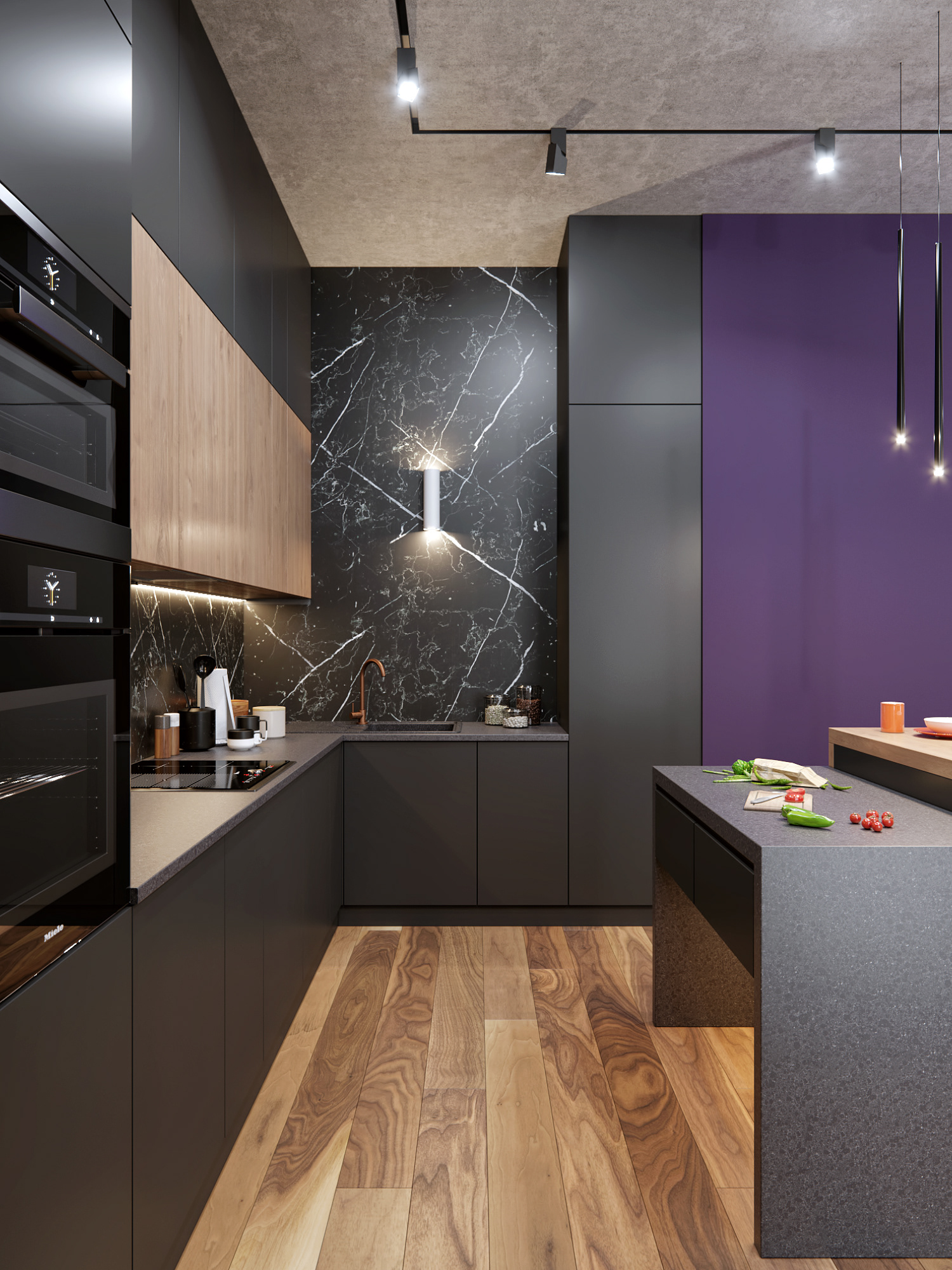 莫斯科 116 平米暗黑系室内设计-7