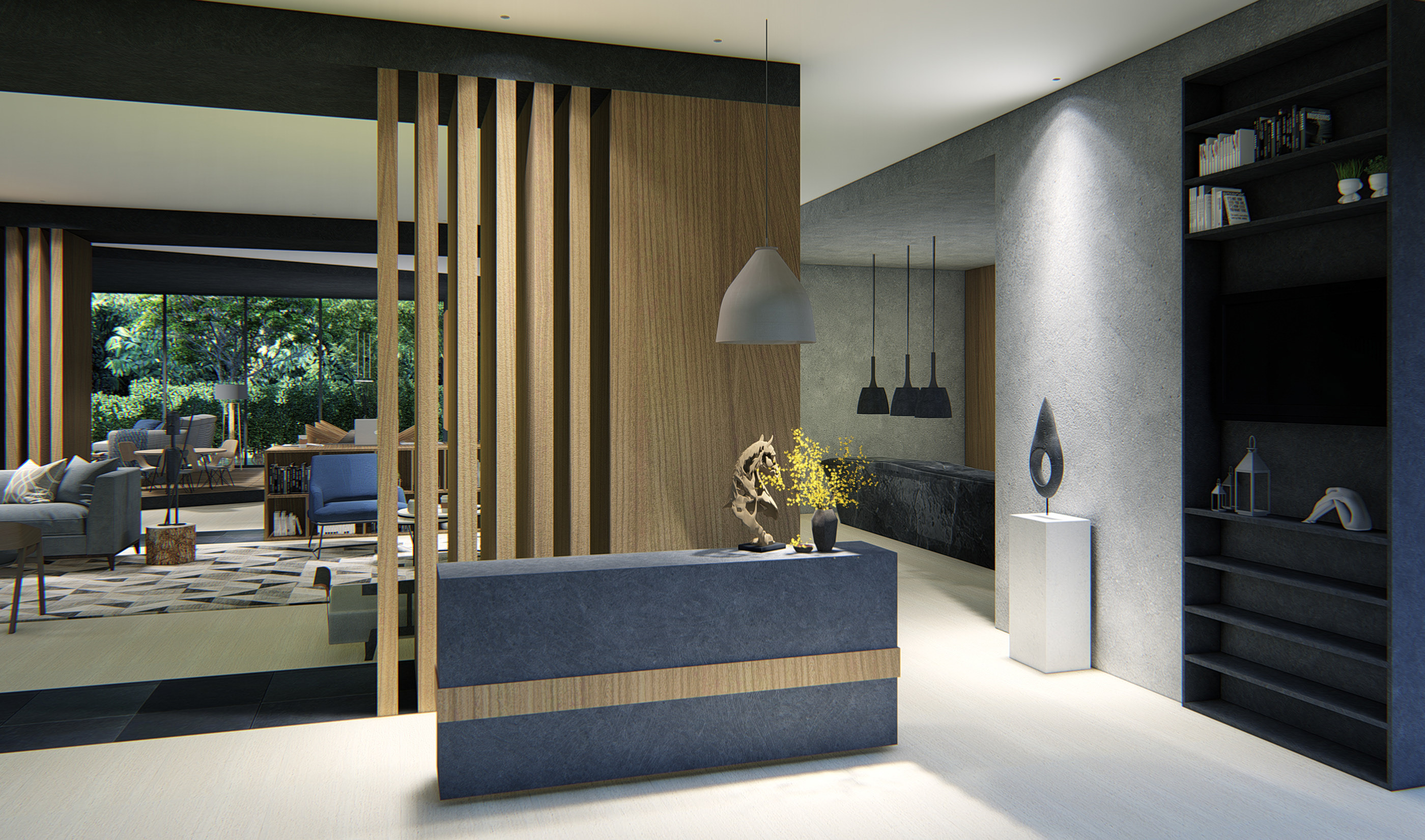 Hilton lobby renovation / Michigan, USA-3