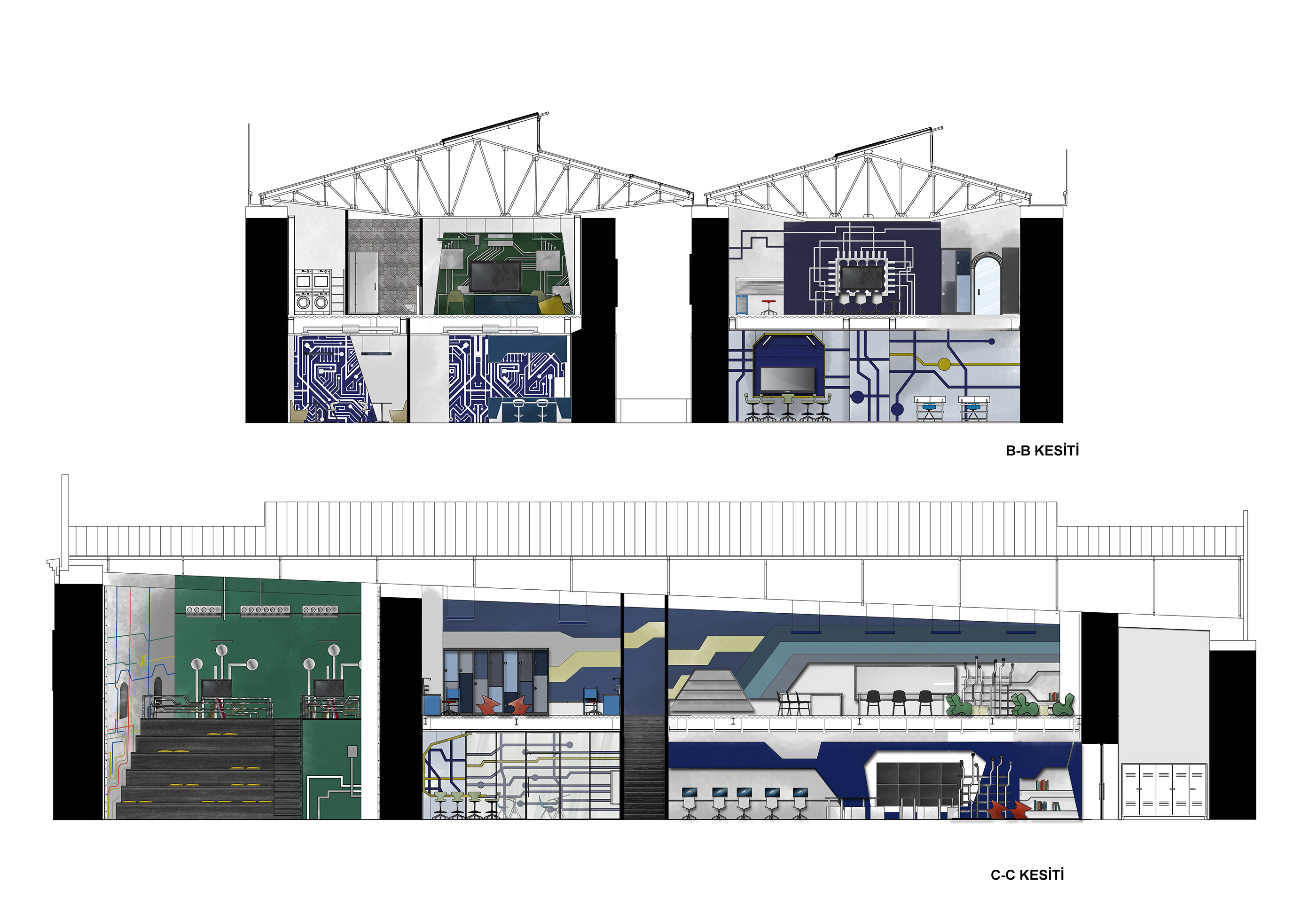 主板之舞 | 伊斯坦布尔青少年科技创业中心设计-10