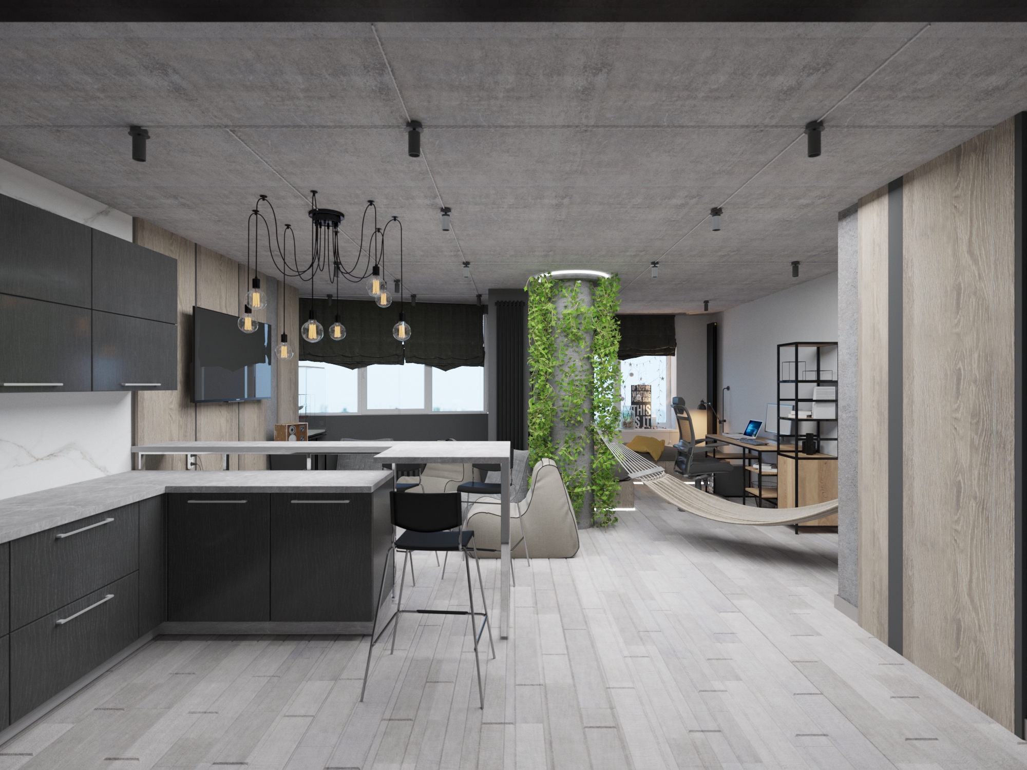 城市 loft 公寓，自然空间与独特设计的完美结合-0