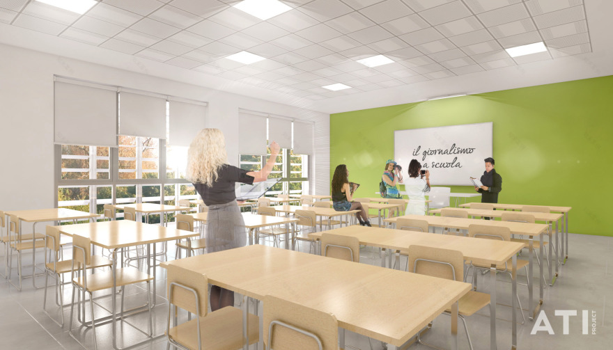 米兰新国立学校 | 绿色环保,智能科技的现代校园-7