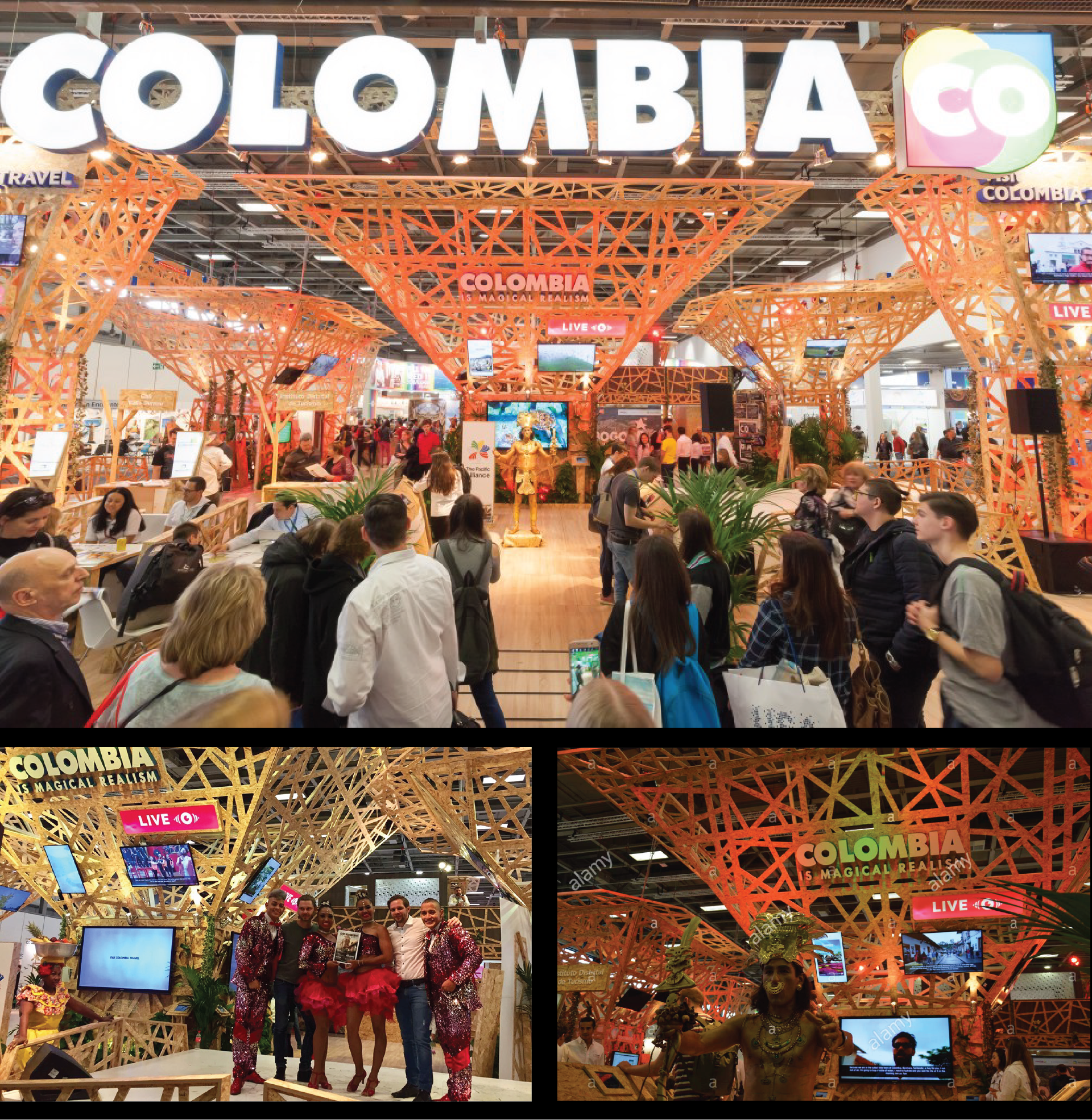 哥伦比亚旅游展台设计 | 丛林幻境中的魔法体验-4