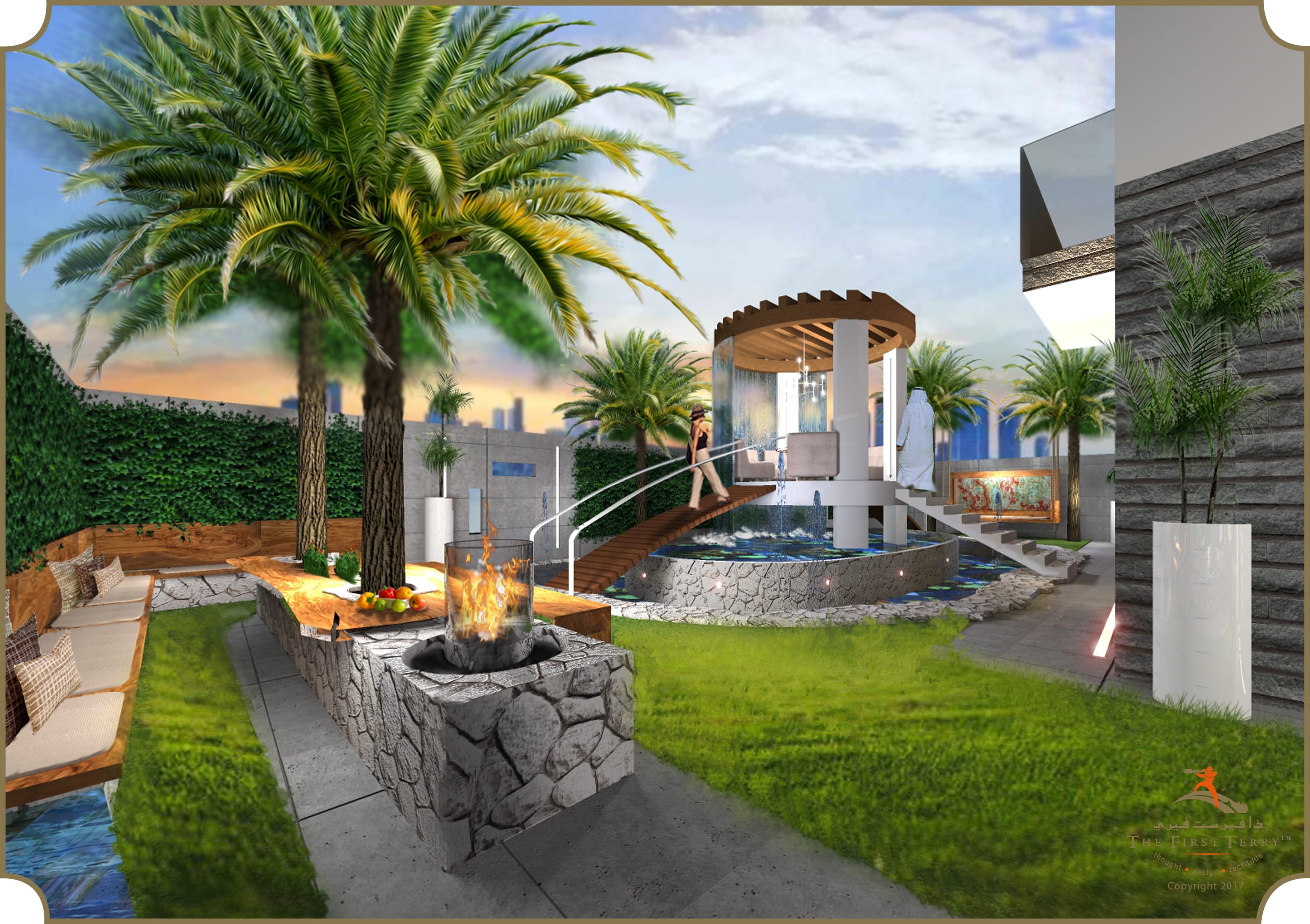 阿联酋沙迦别墅 | 现代与自然的和谐共生-4