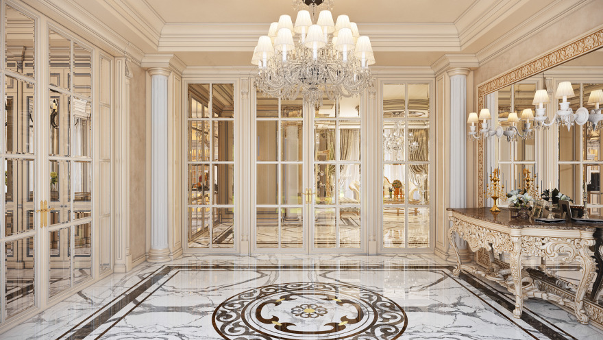 莫斯科轻法式经典住宅设计-1