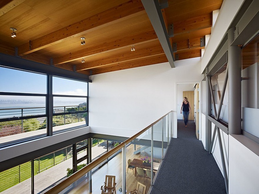 加州索萨利托现代山坡家园-18