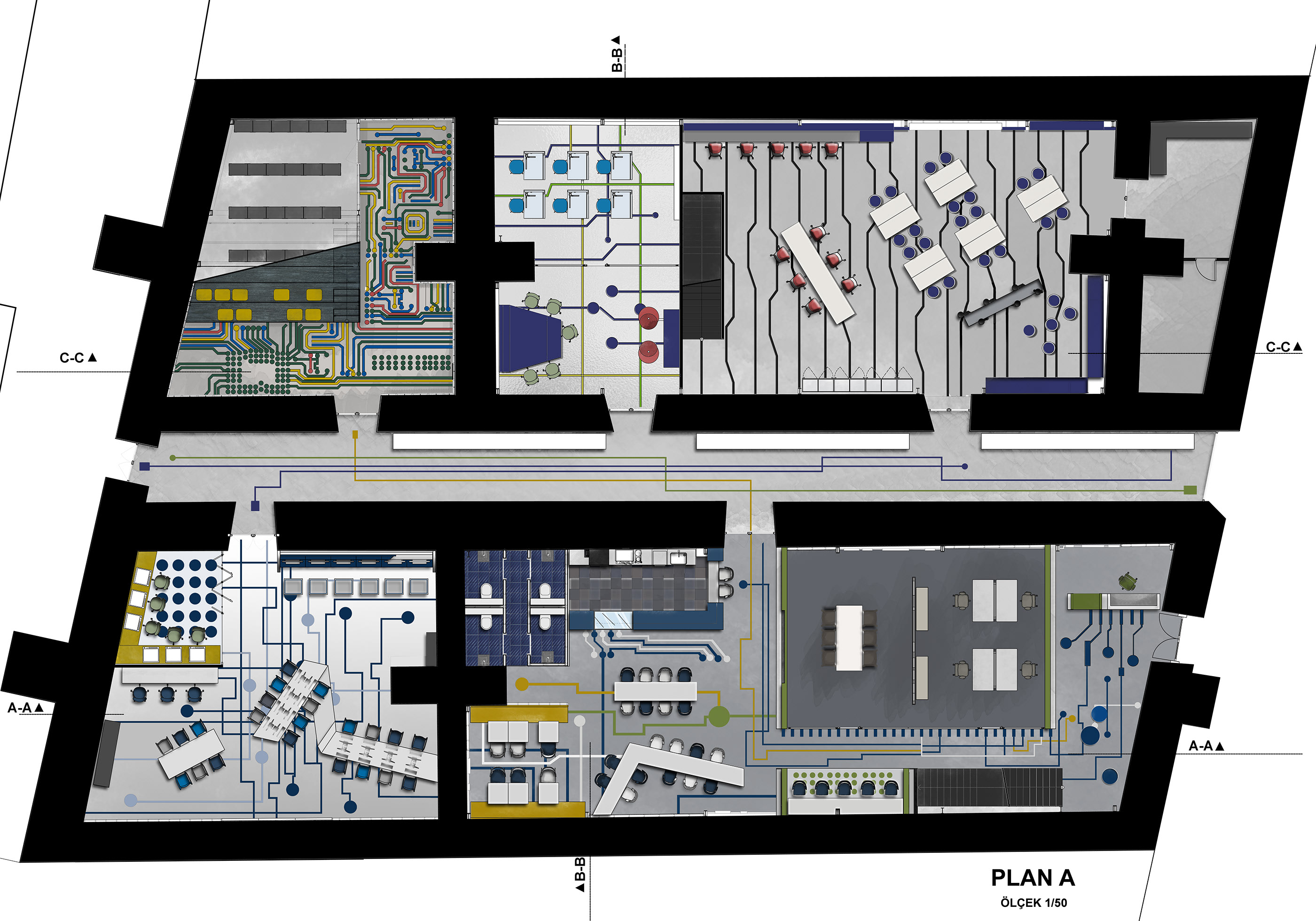 主板之舞 | 伊斯坦布尔青少年科技创业中心设计-8