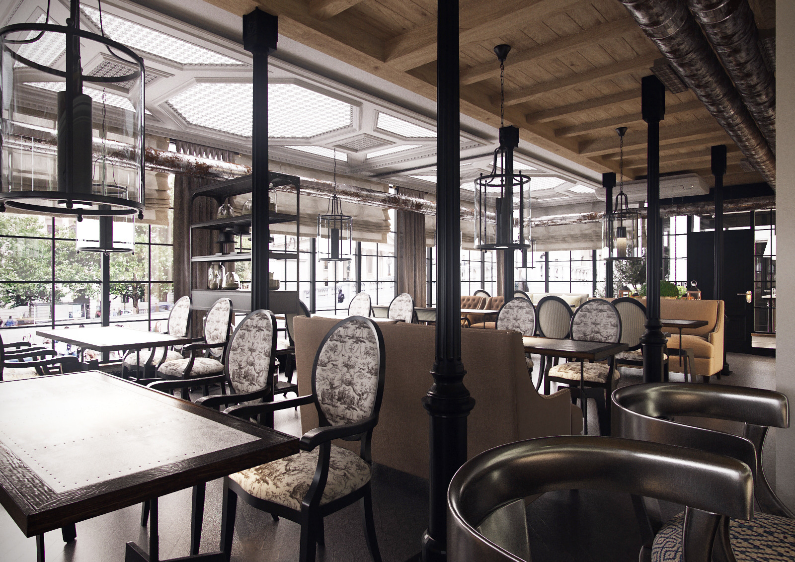 2016 年完成的“黑手党”餐厅室内设计案例-15