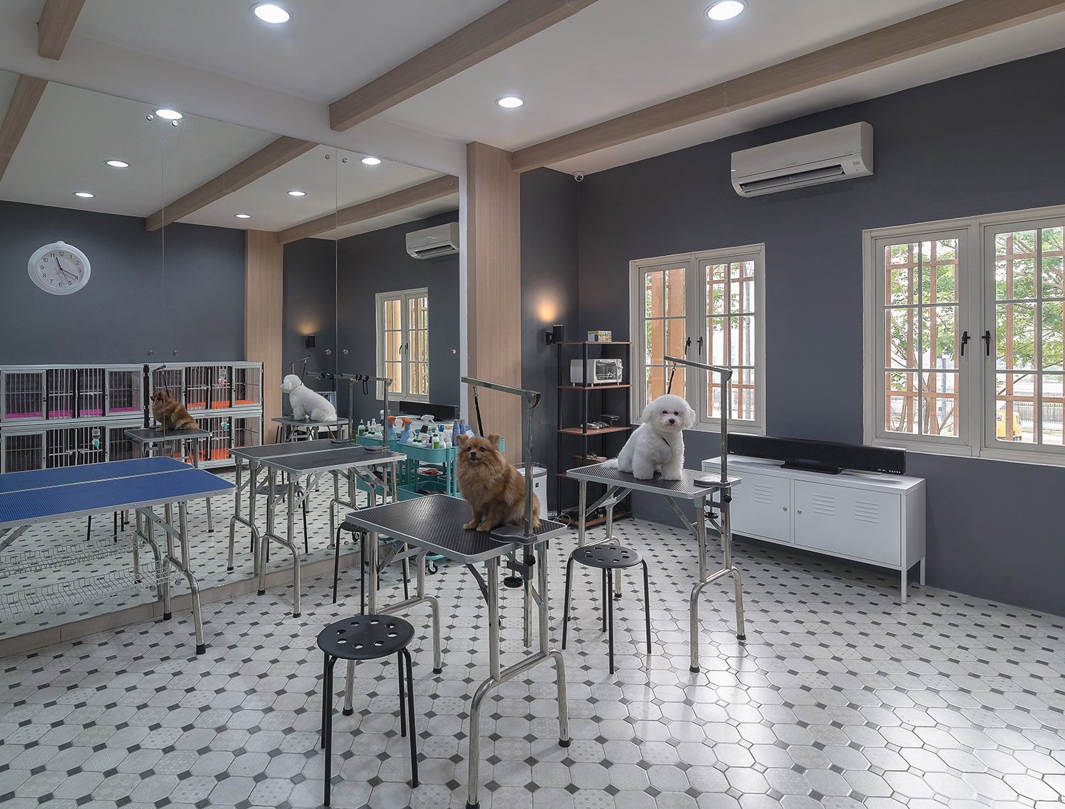 巴克理发店美容沙龙和咖啡馆-5