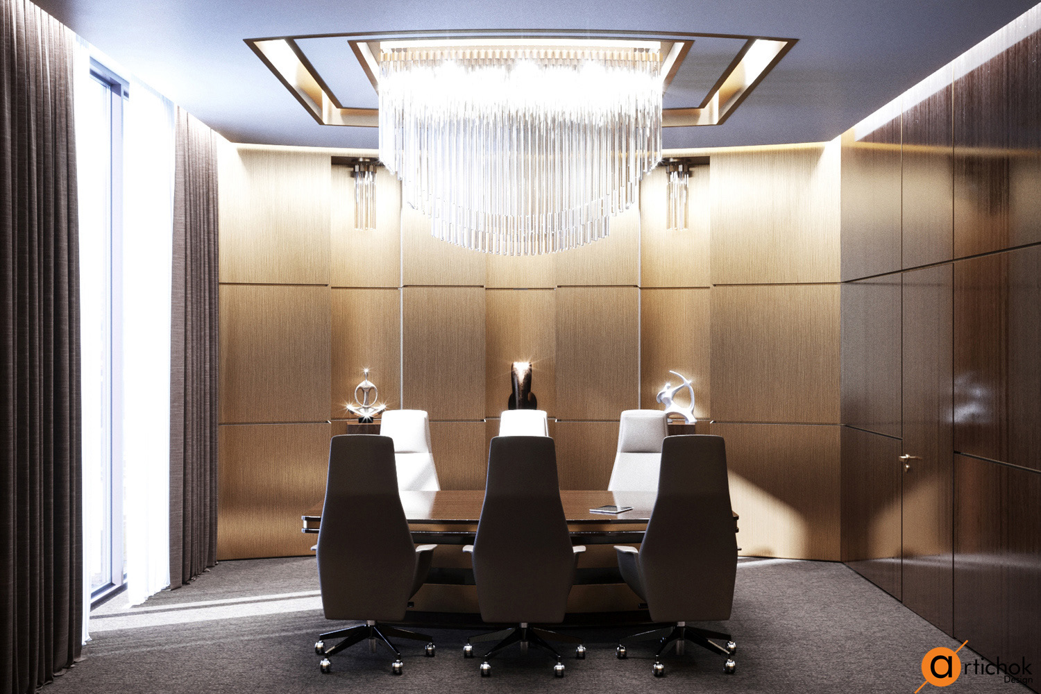 现代奢华办公空间设计-13