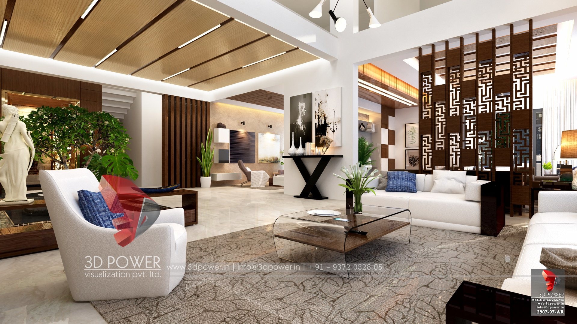 3D 室内设计案例 | 单家庭住宅的精致室内空间-23