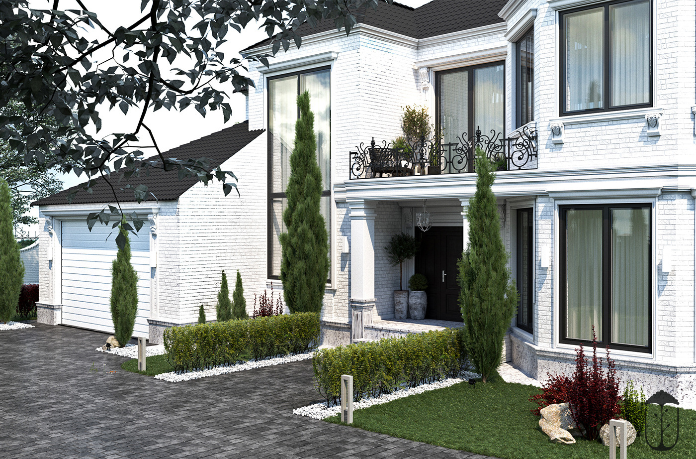 乡村别墅的现代简约之美-1