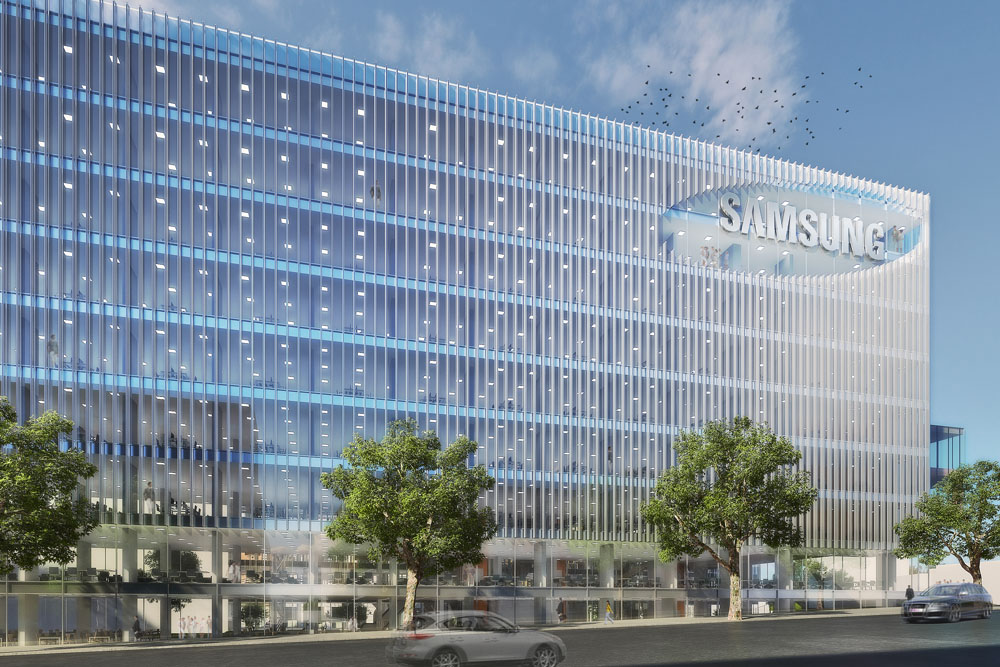 三星米兰总部大楼设计 | 双厂房建筑群打造公共广场-4