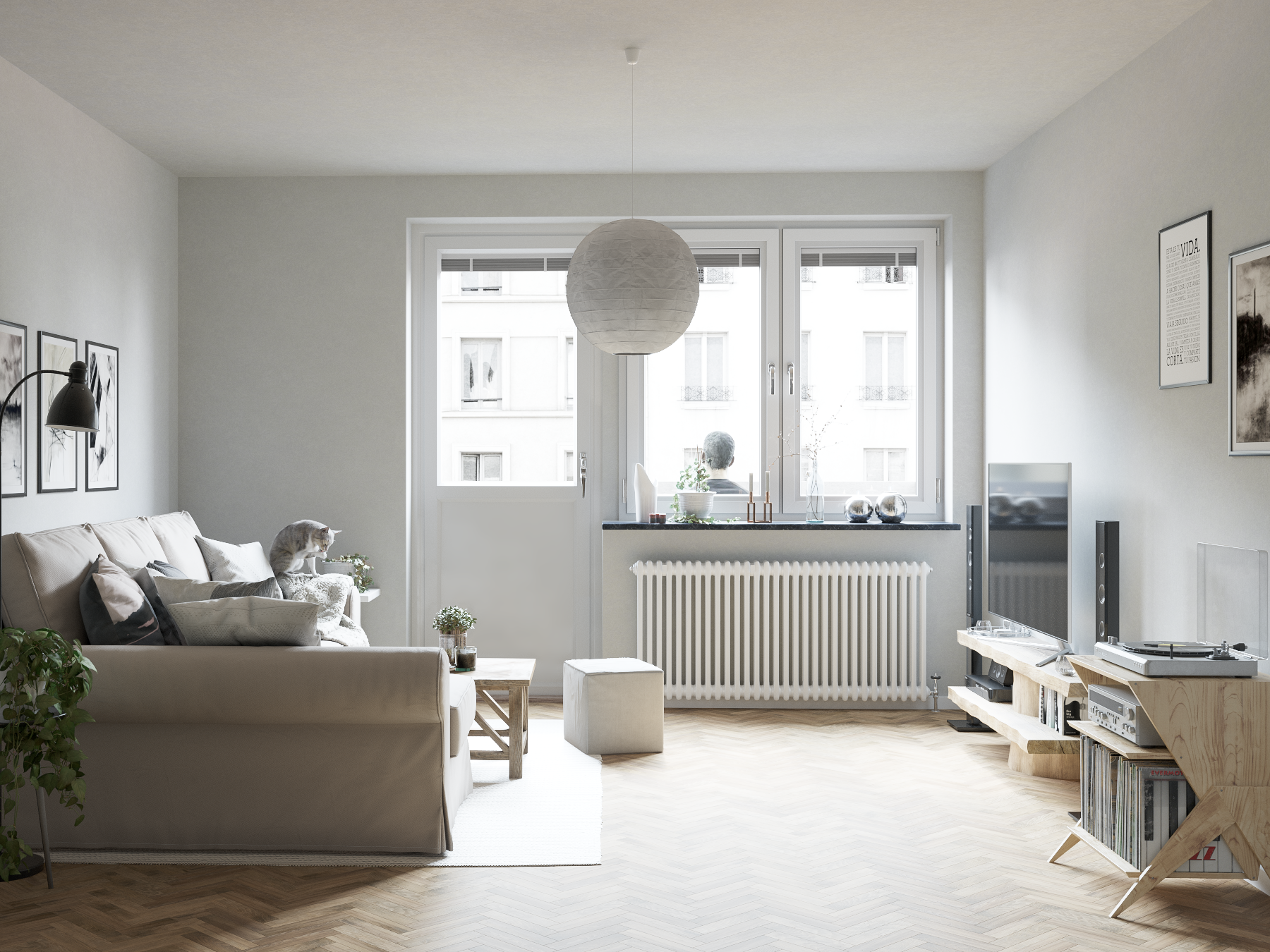 Scandinavian Interior (3ds max, Corona)-0