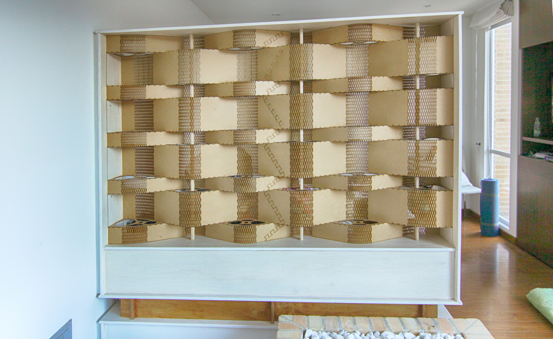 激光切割木质隔断家具设计-5