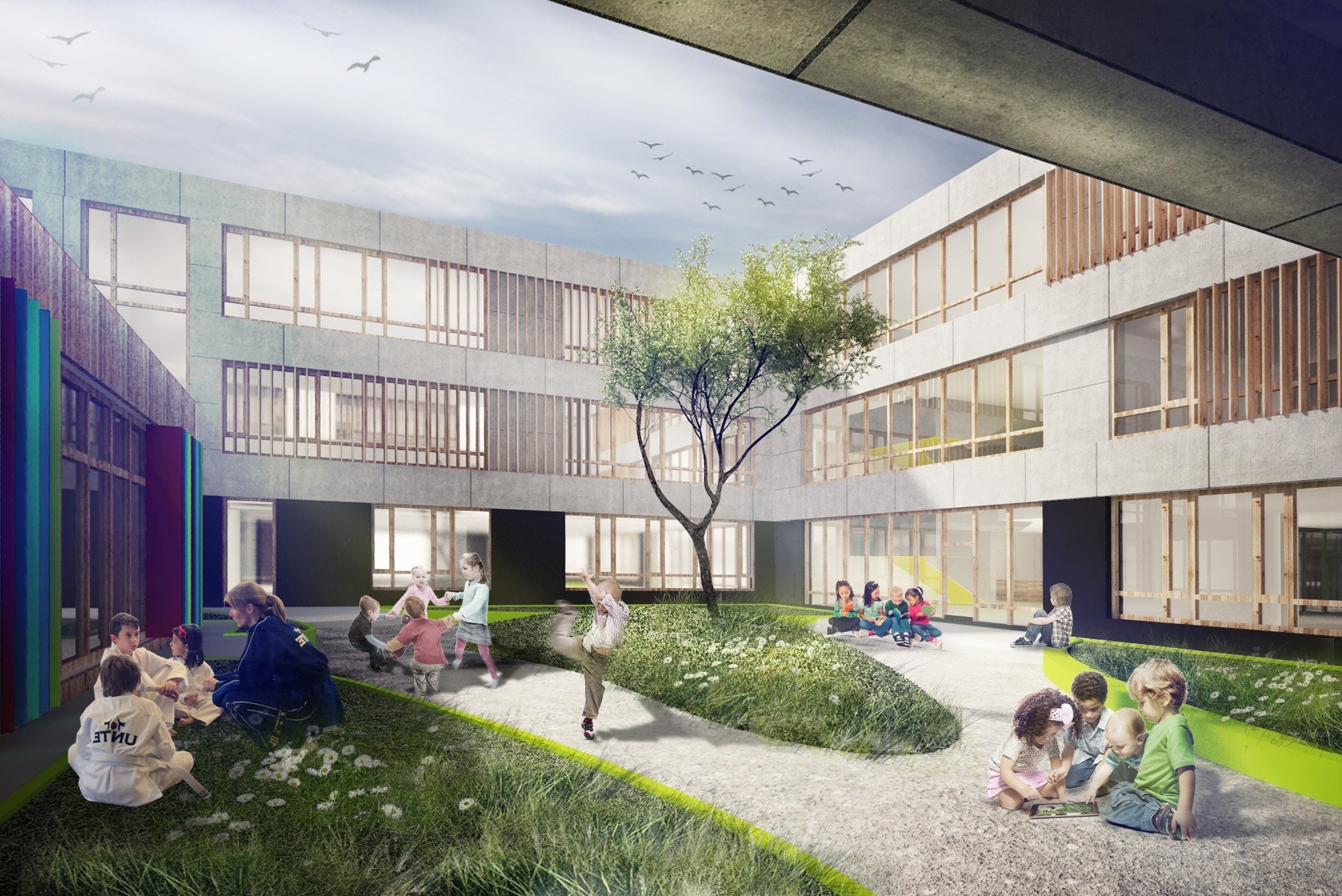 波兰 Wroclaw 幼儿园及学校室内设计-1